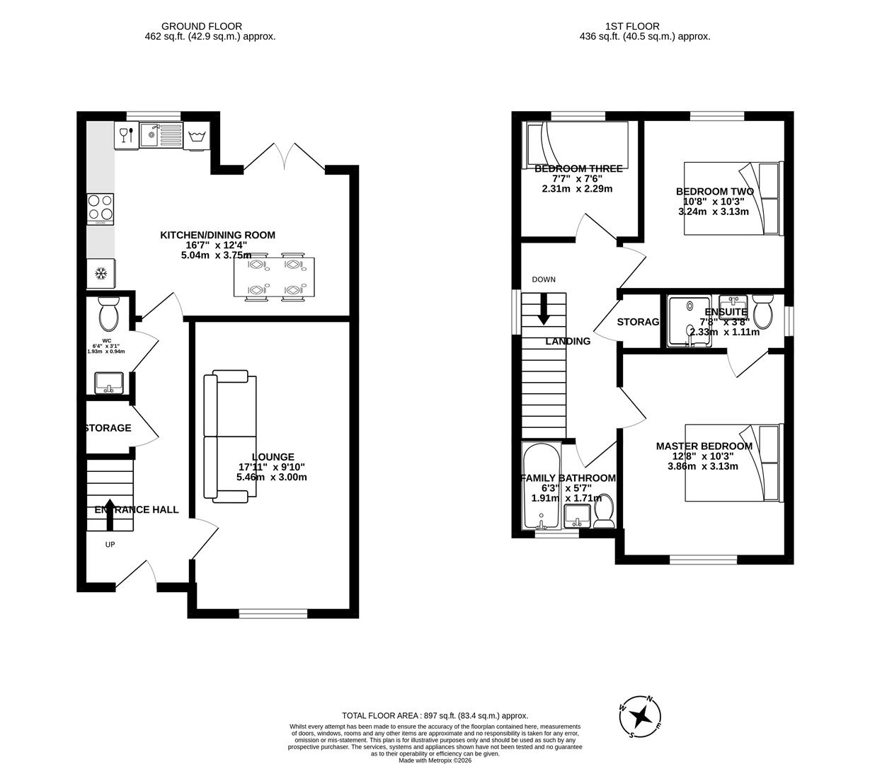 8, Cradle Court, Preston floorplan