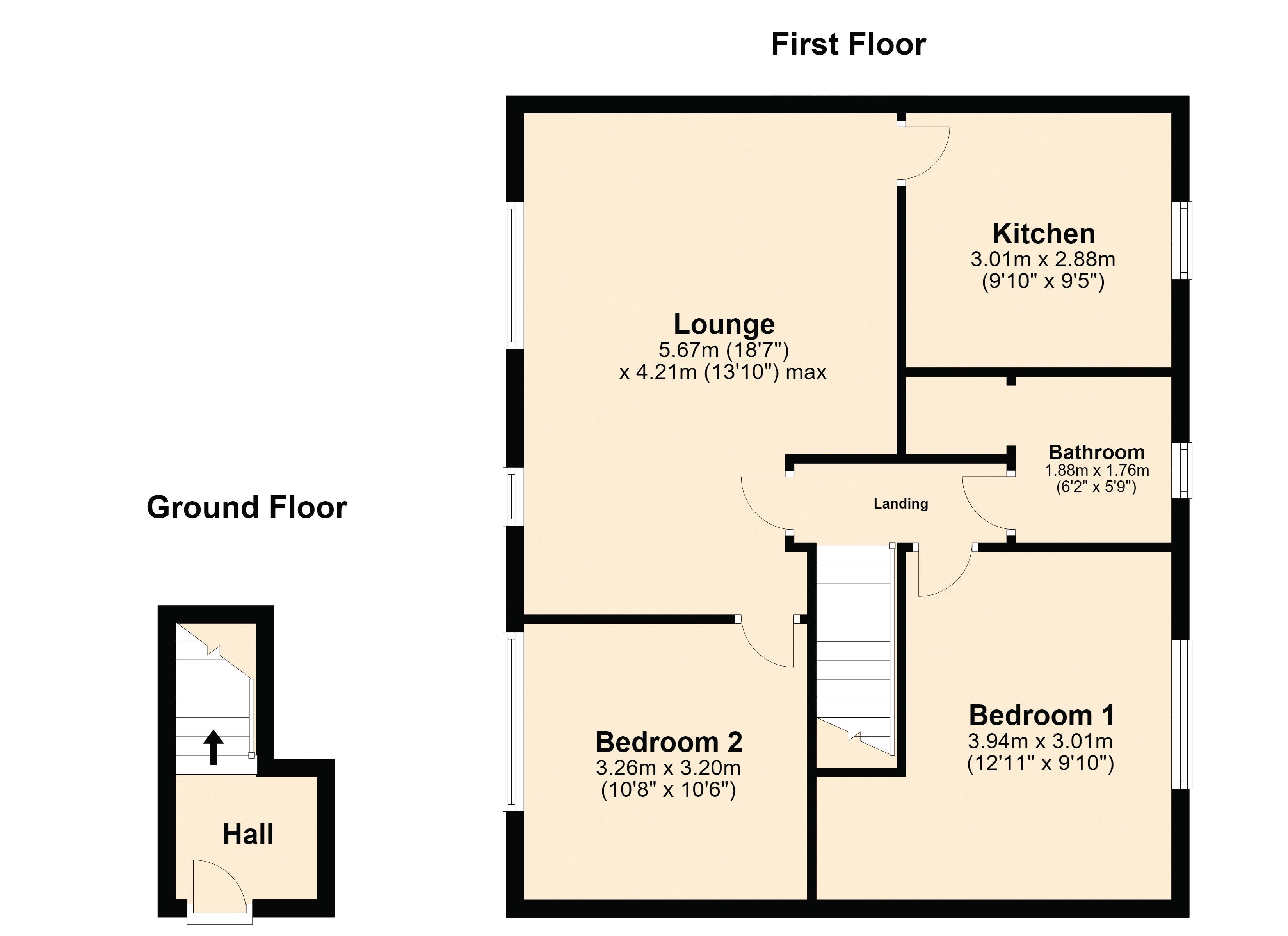 520, Manchester Road, Rochdale floorplan
