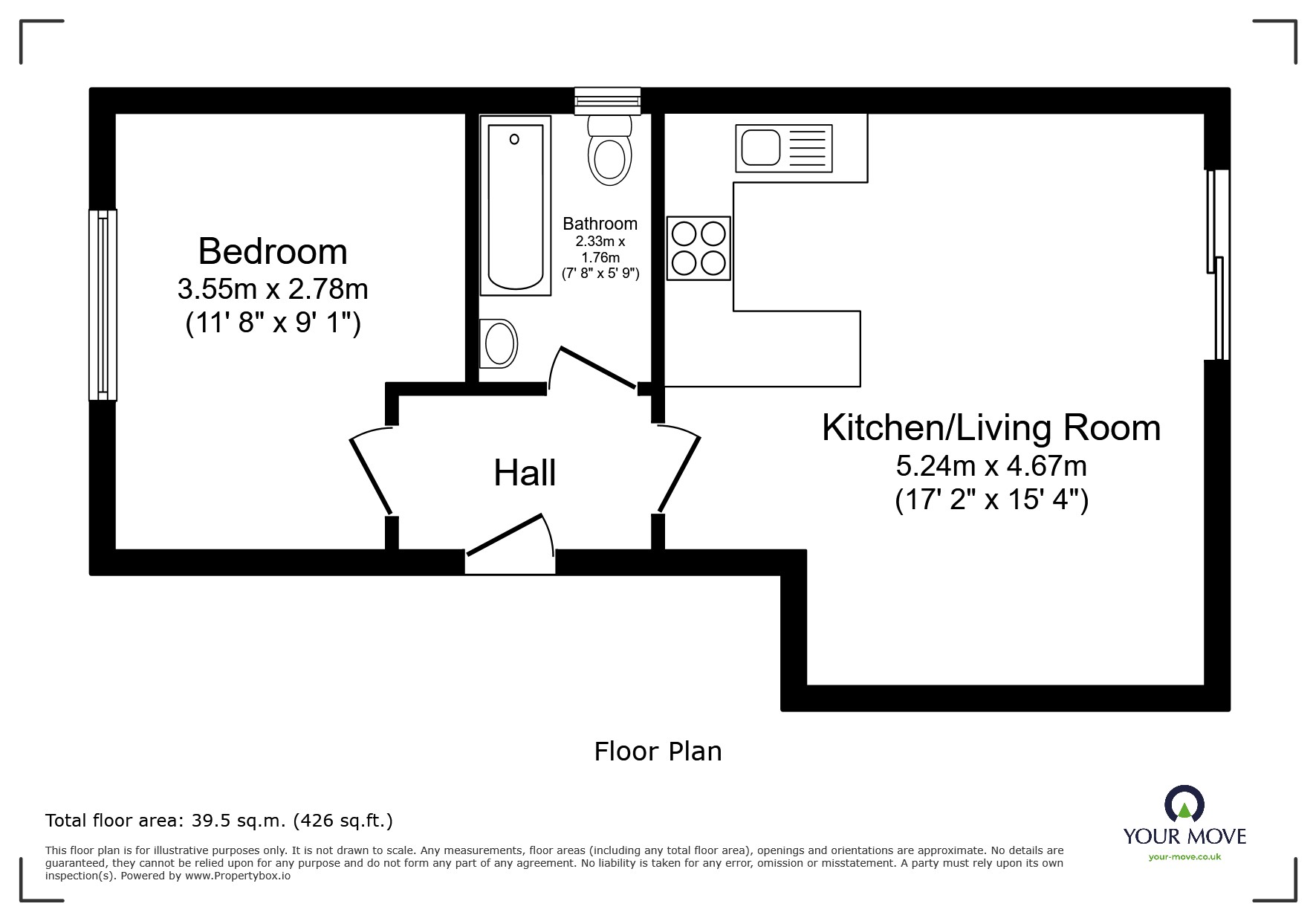 Apartment 3, Chatsworth View, 349, Worsley Road, Manchester floorplan