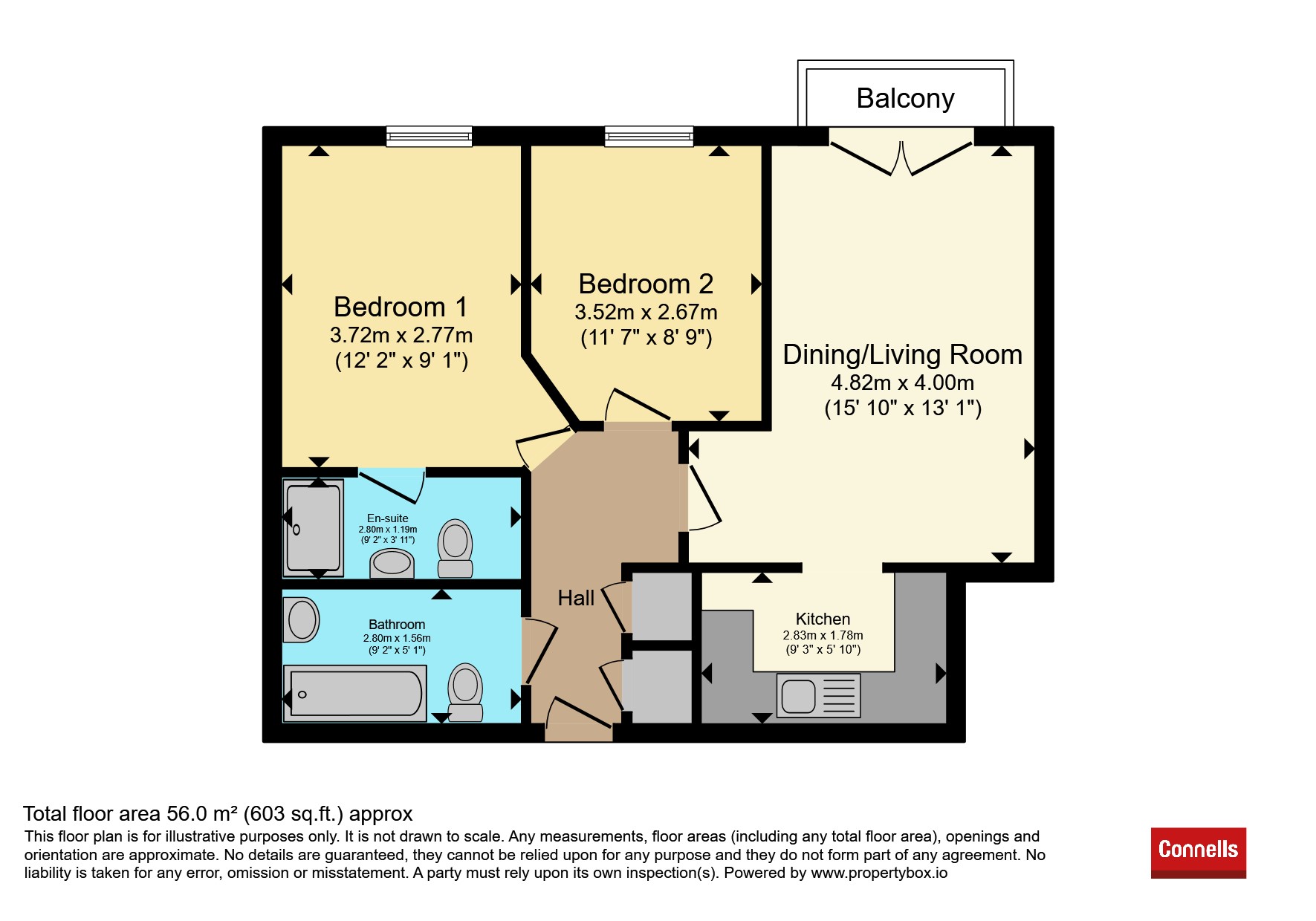 Flat 32, Woodfield Lodge, Woodfield Road, Crawley floorplan