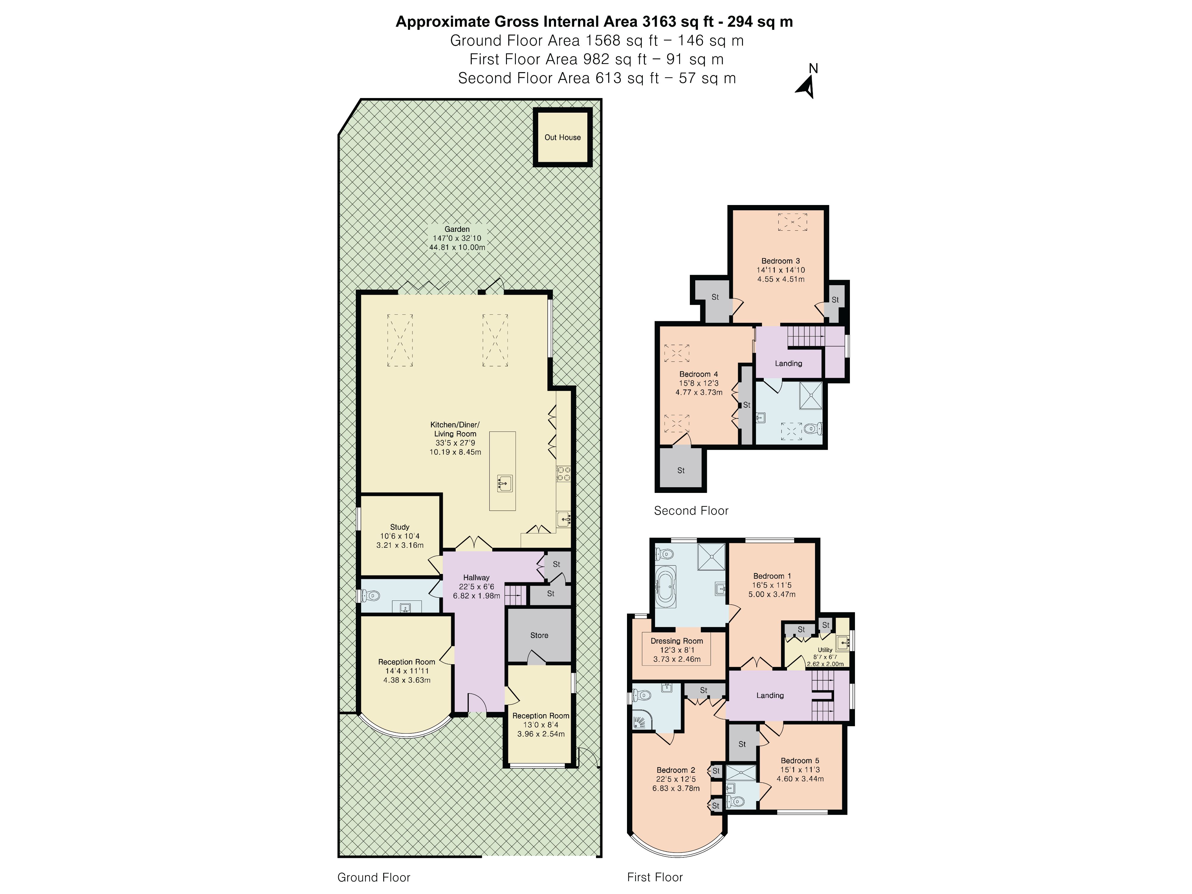 Connaught Drive, Hampstead Garden Suburb Borders floorplan