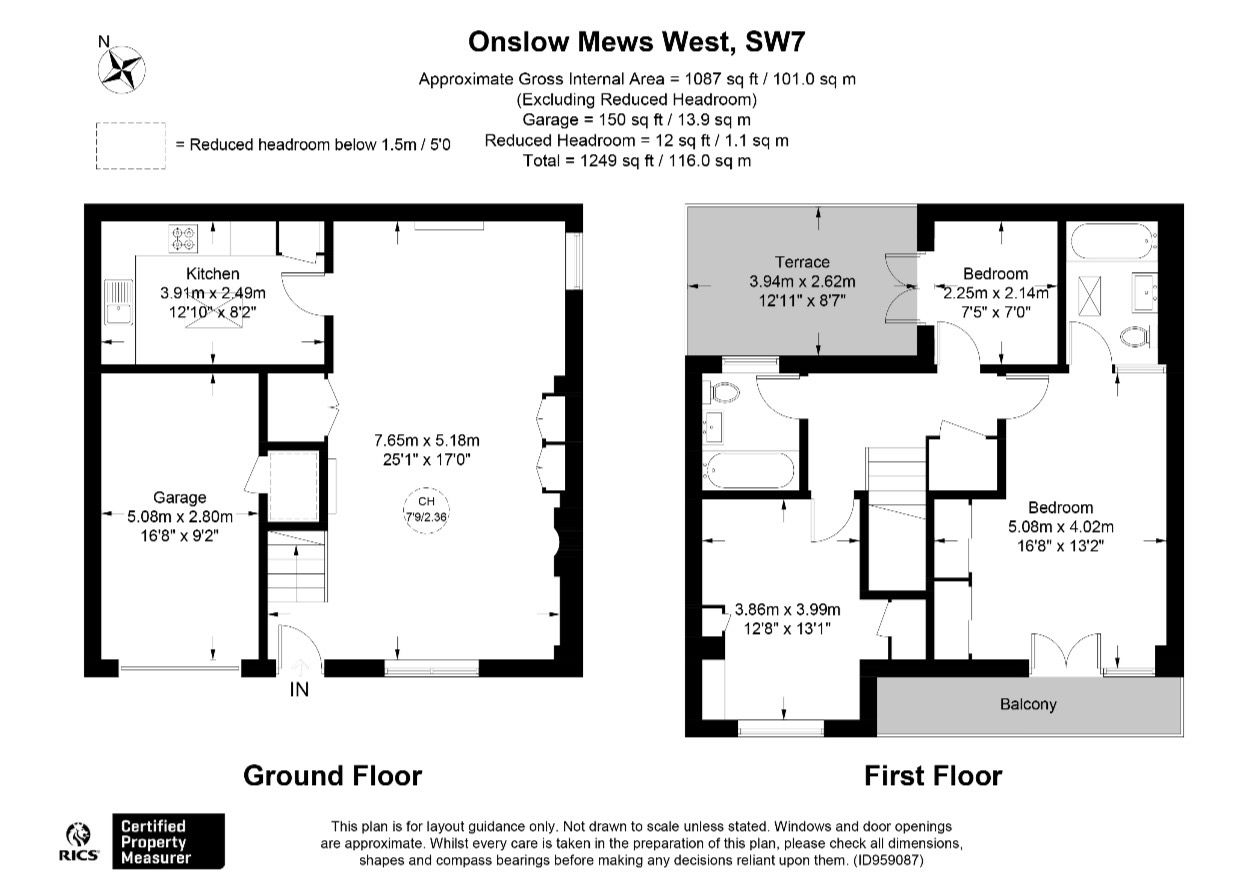 1 Onslow Mews West, Onslow Mews West, London floorplan