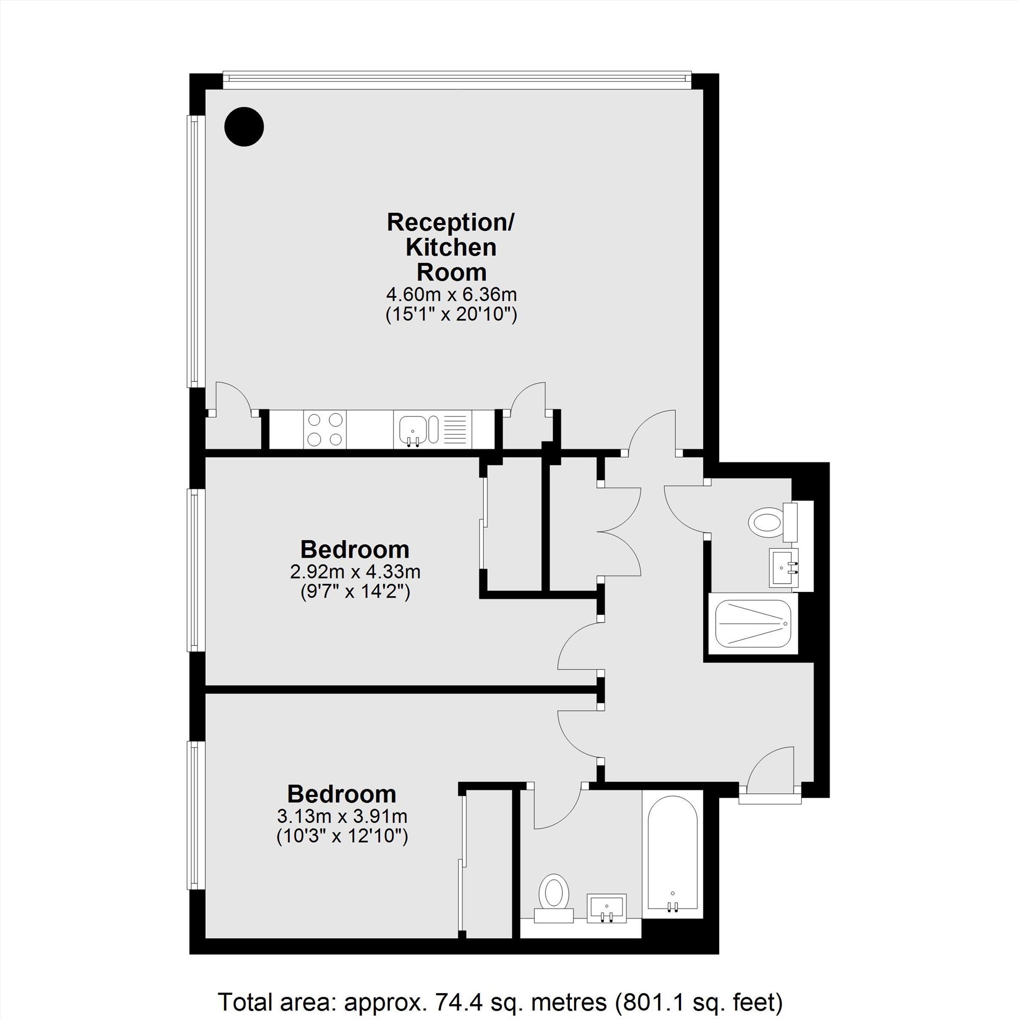 22 Bear Pit Apartments, 14, New Globe Walk, London floorplan