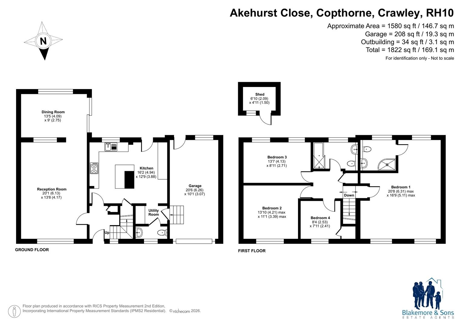 1, Akehurst Close, Crawley floorplan