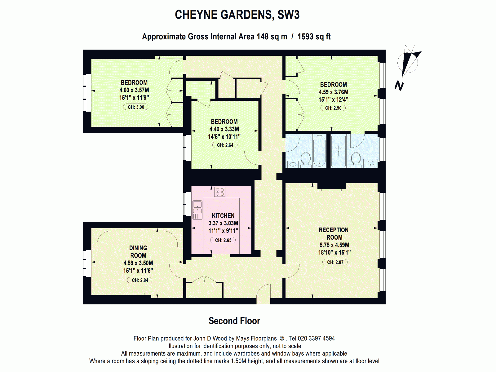 3 Bedrooms Flat for sale in Cheyne Gardens, London SW3