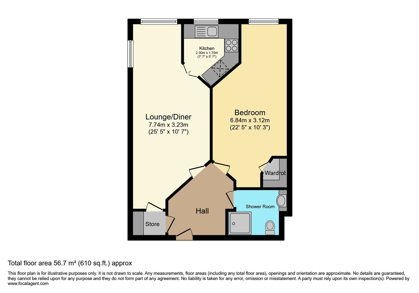 Ellisfields Court, Mount Street, Taunton floorplan