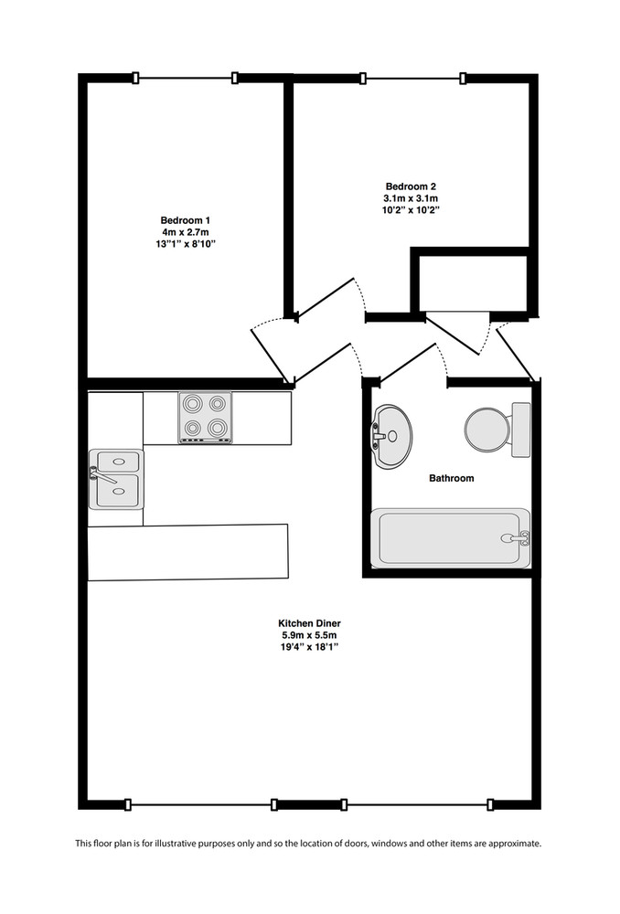 2 Bedrooms Flat to rent in Oak Tree Lane, Killingbeck, Leeds LS14