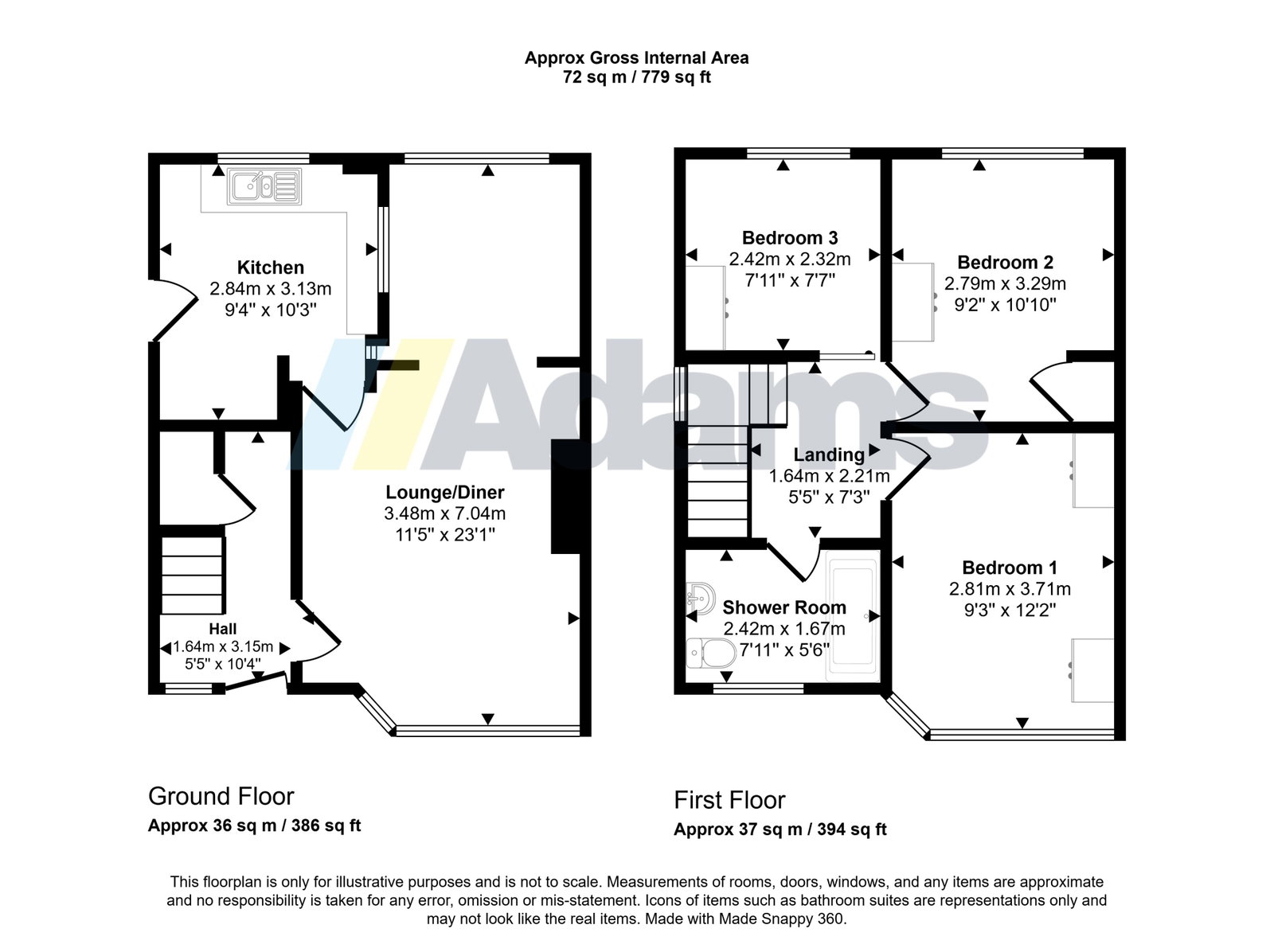 60, Fieldway, Widnes floorplan