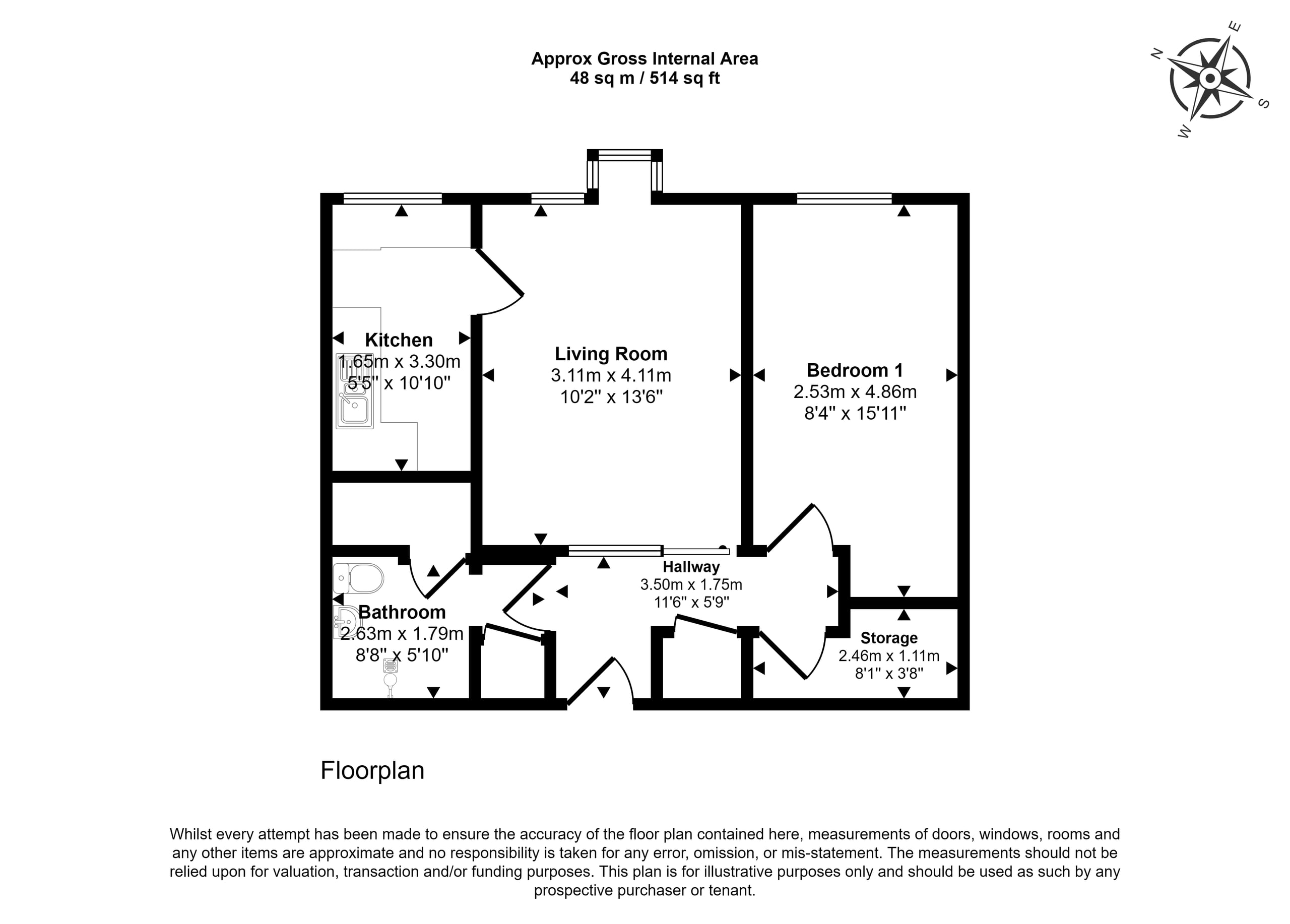 Flat 86, Benwell Close, Benwell Grange, Newcastle upon Tyne floorplan