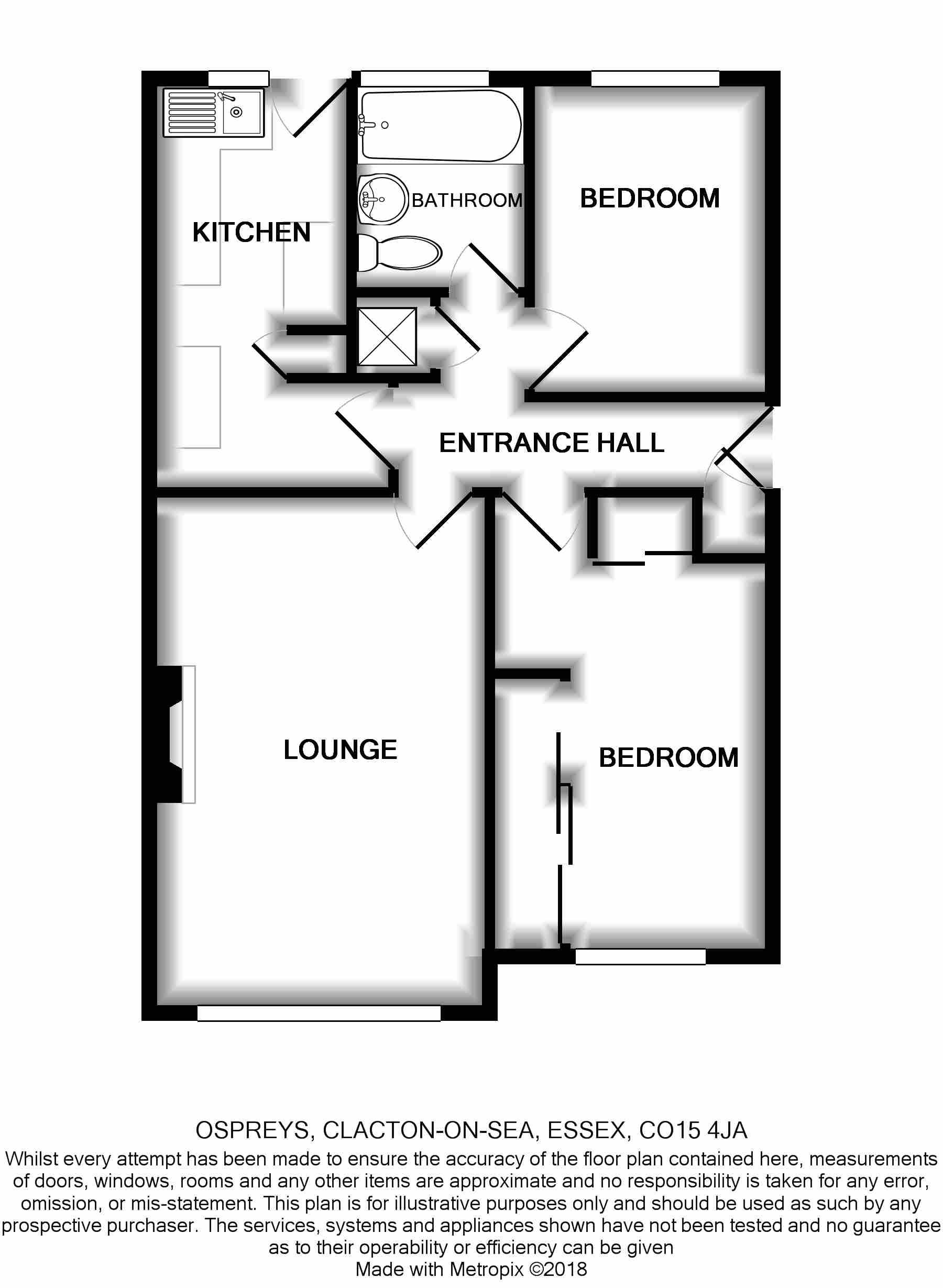 2 Bedrooms Semi-detached bungalow for sale in Ospreys, Clacton-On-Sea CO15