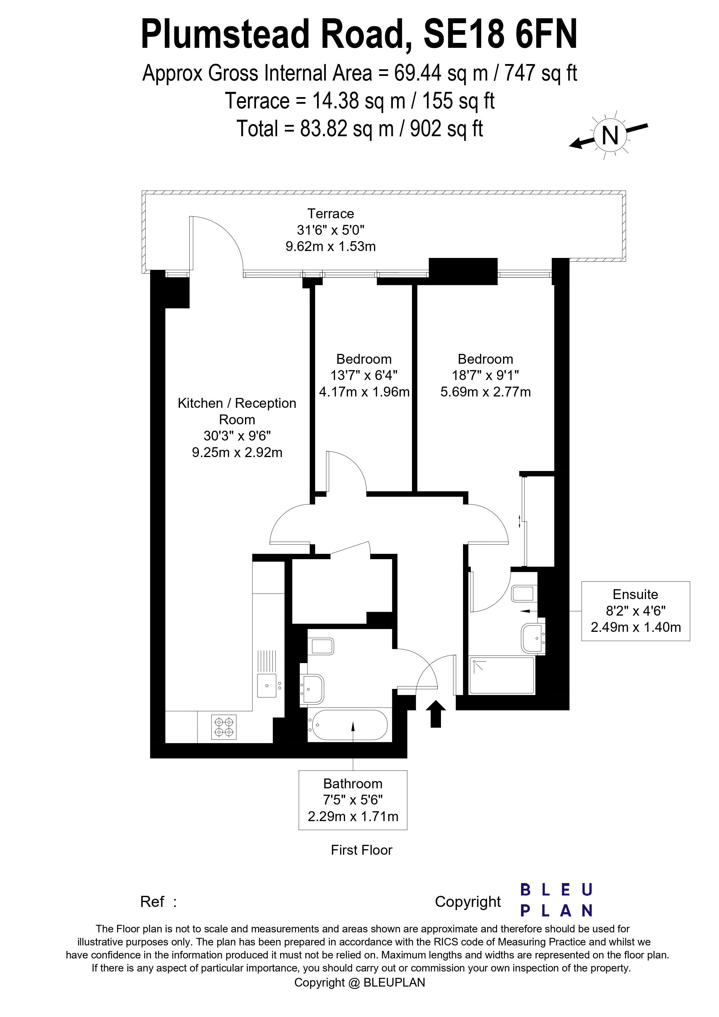 2, Naval House, 6, Victory Parade, London floorplan