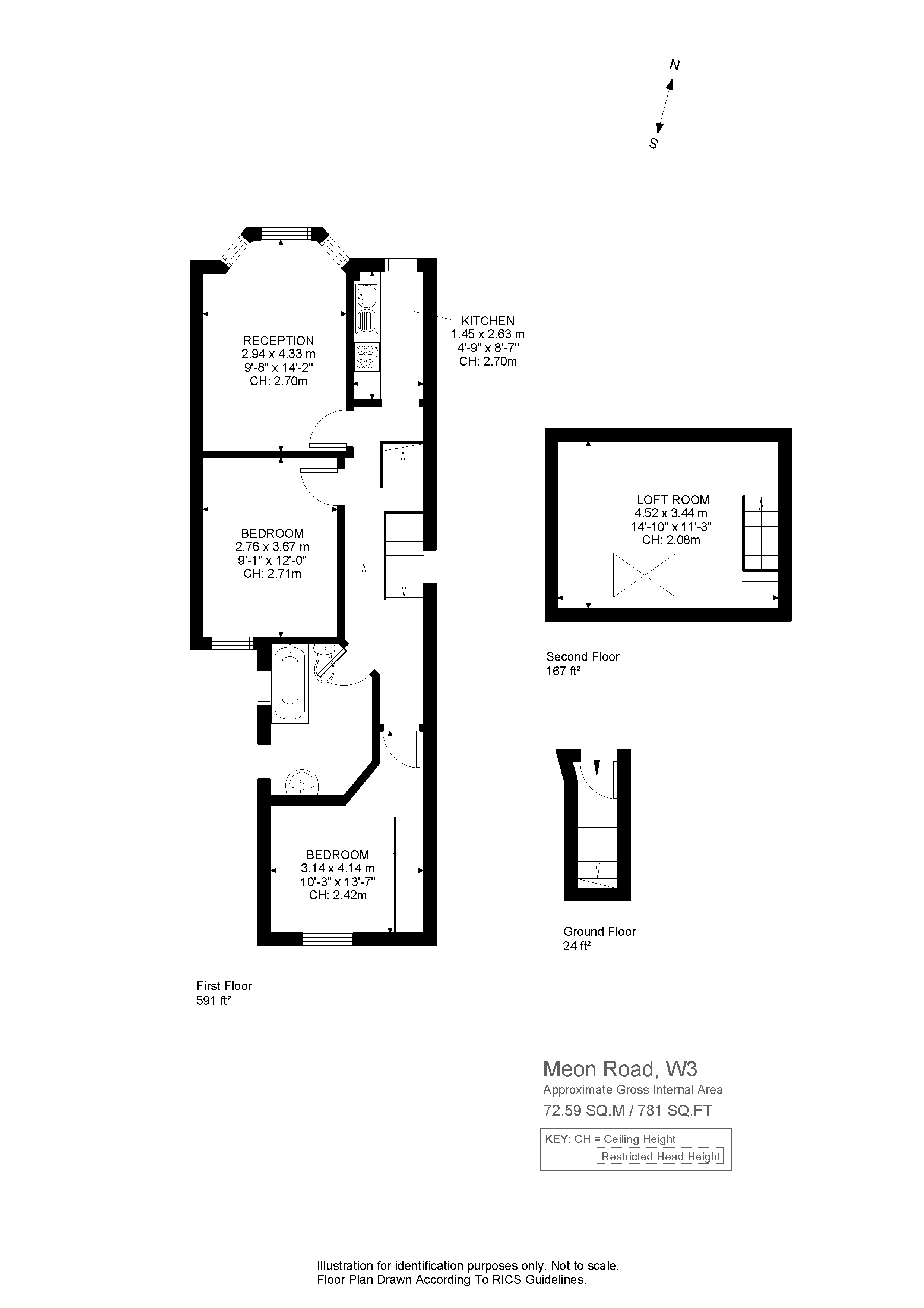 2 Bedrooms  to rent in Meon Road, London W3