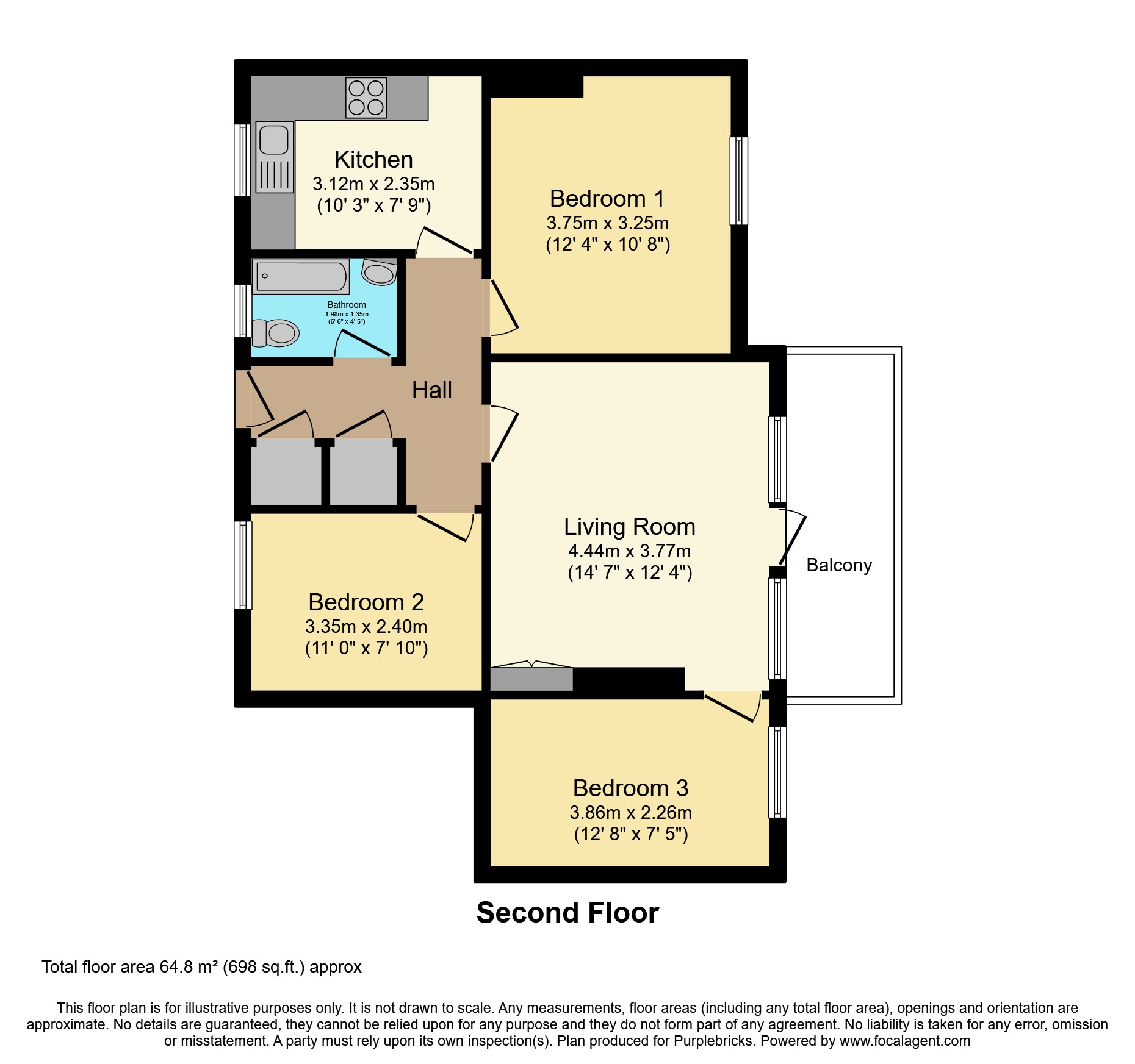 Flat 19/St. Matthias House, Champion Square, Bristol floorplan