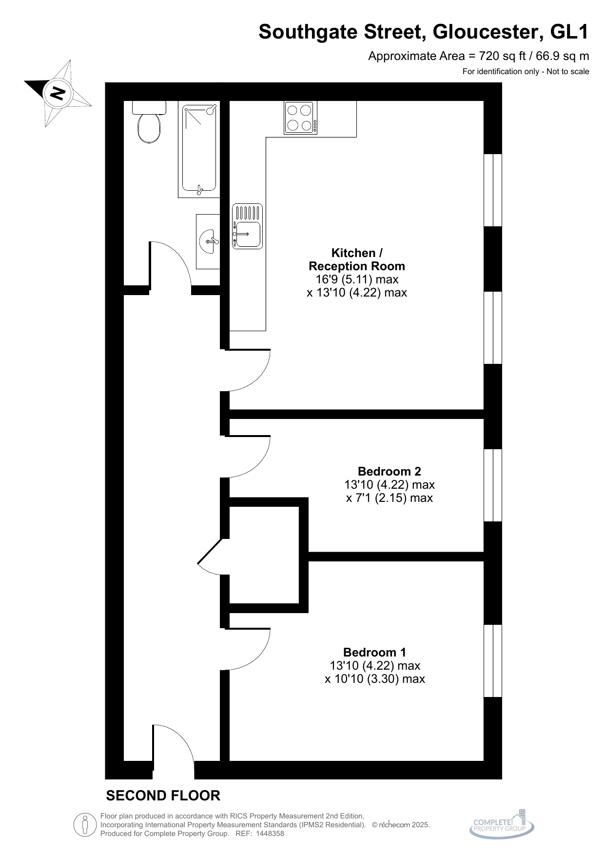 Flat 14 Discovery House, 154, Southgate Street, Gloucester floorplan