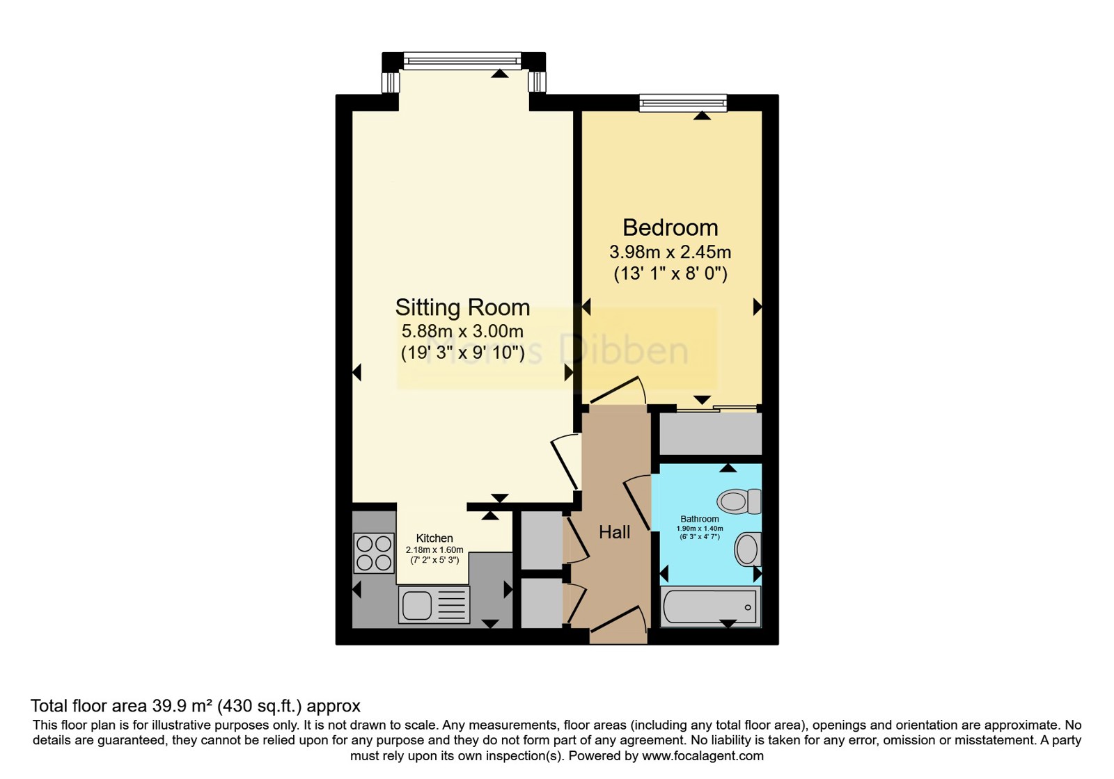 Flat 3,, Maple Court, Hayling Island floorplan