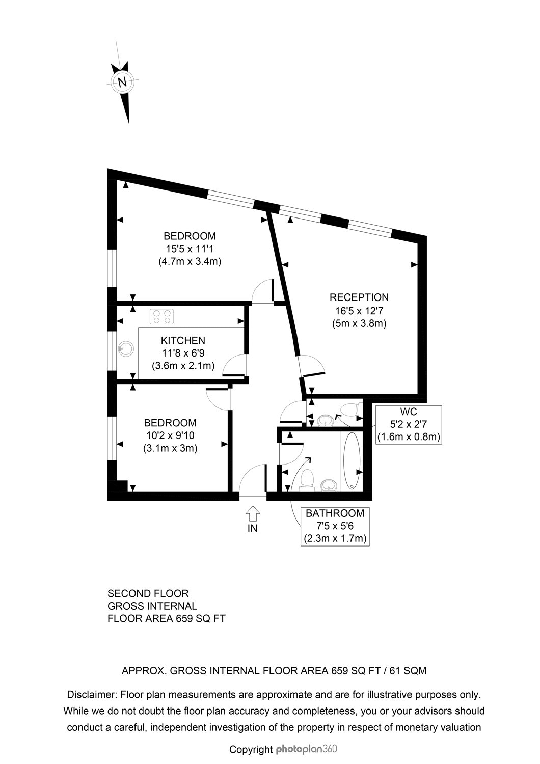 2 Bedrooms Flat to rent in Ridgemount, Ridge Road, London NW2
