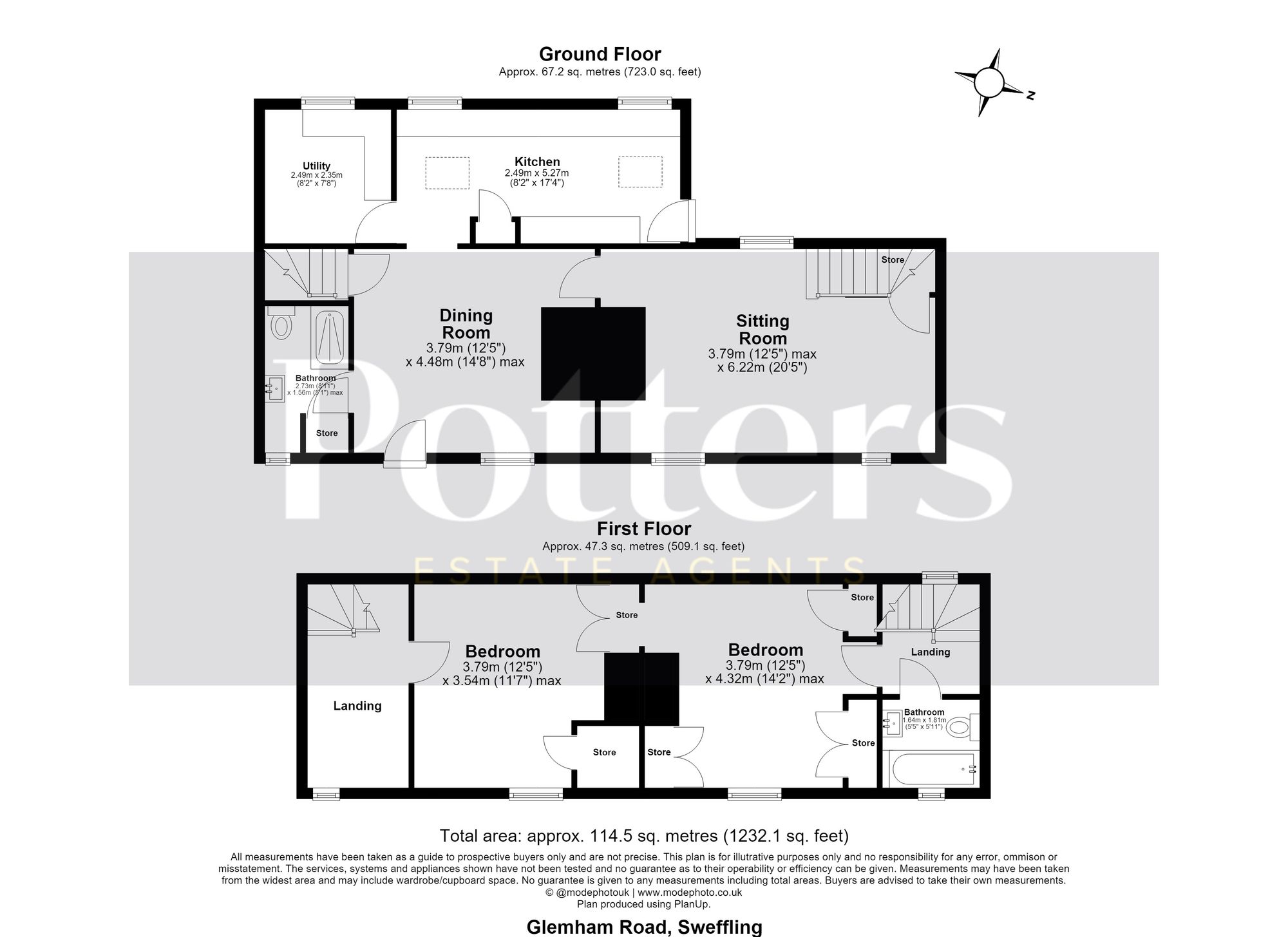 1-2 White House Farm Cottages Glemham Road, Saxmundham floorplan