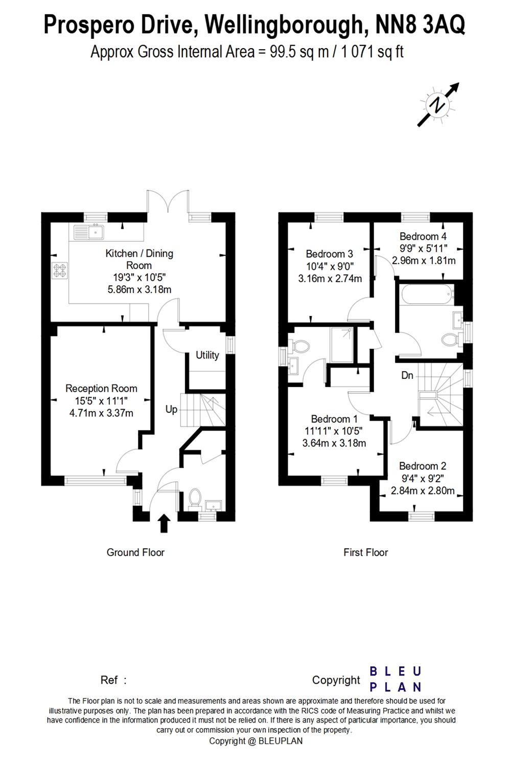 3, Cressida Grove, Wellingborough floorplan