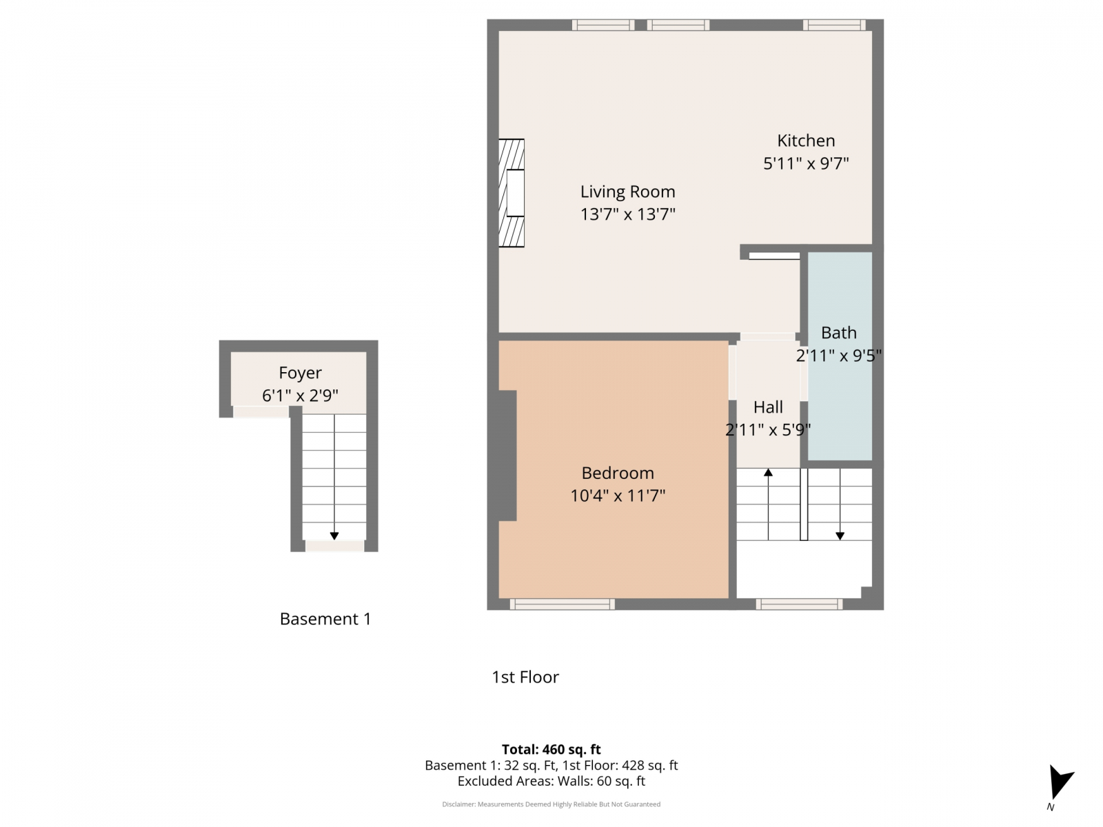 64C Glengall Road, London floorplan