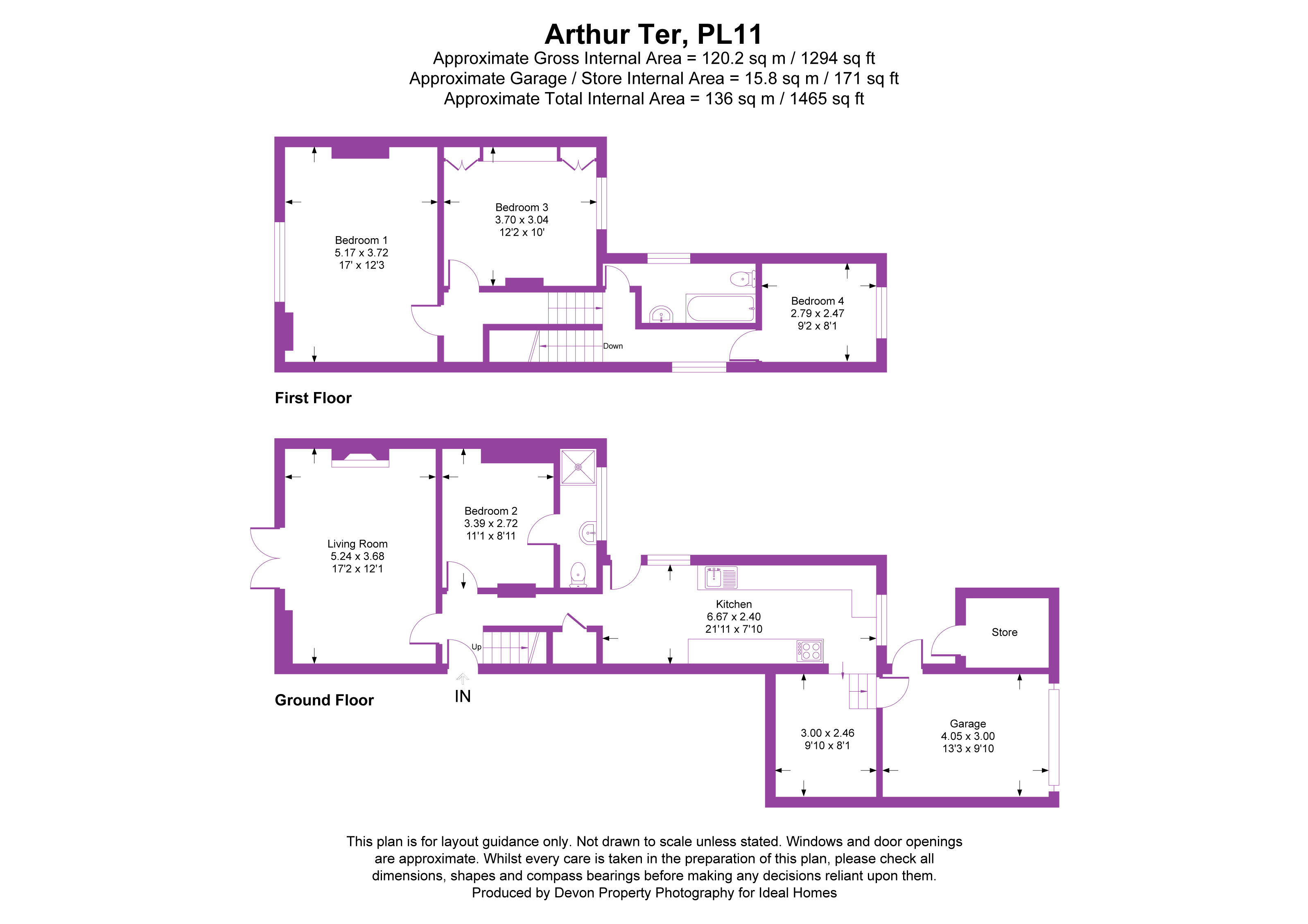 1, Arthur Terrace, Cornwall floorplan
