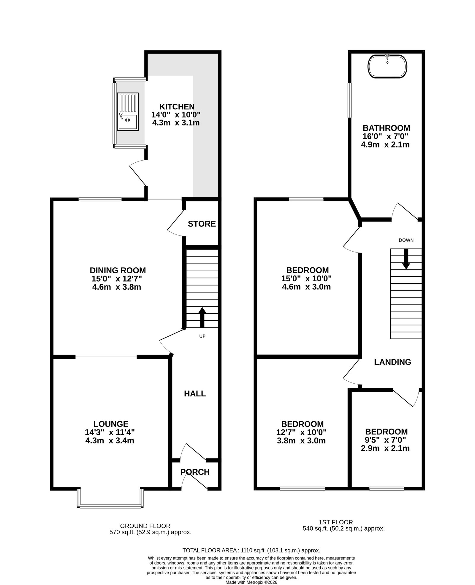 25, Barley Hall Street, Heywood floorplan