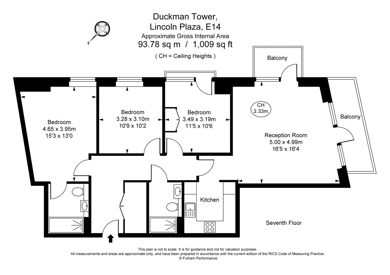 3 Bedrooms Flat to rent in Duckman Tower, 3 Lincoln Plaza E14