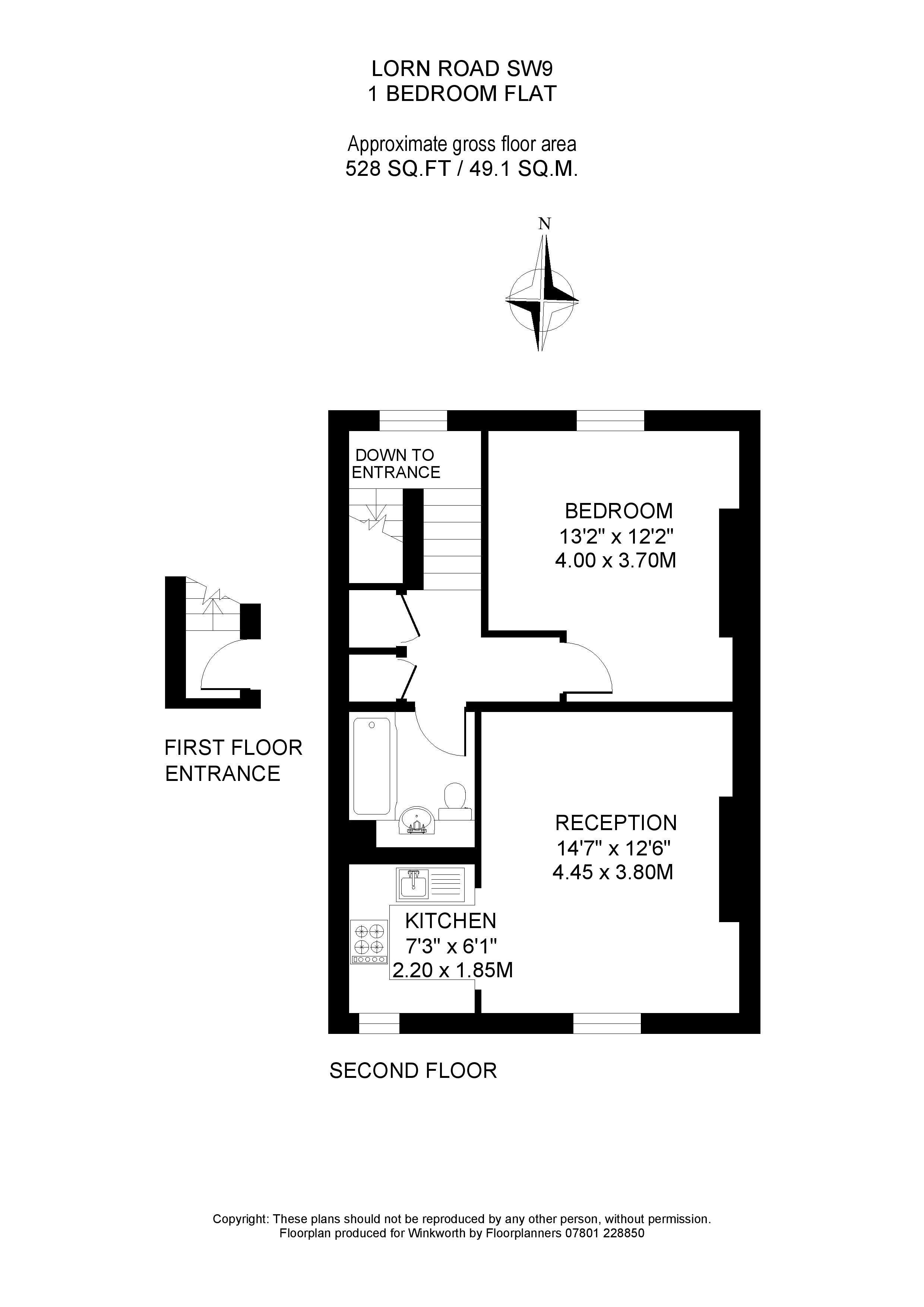 Flat C, 38, Lorn Road, London floorplan