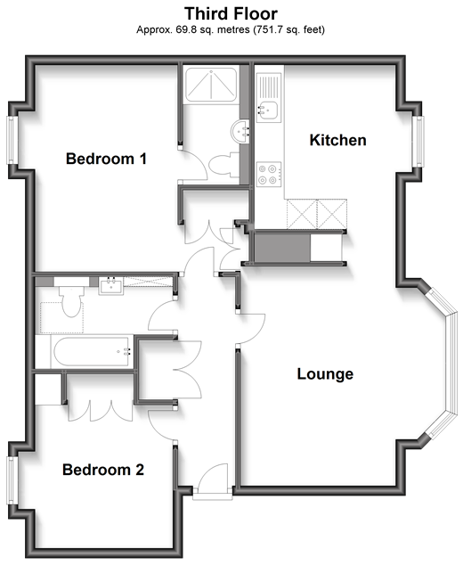 The Avenue, Worcester Park, Surrey KT4, 2 bedroom flat for sale