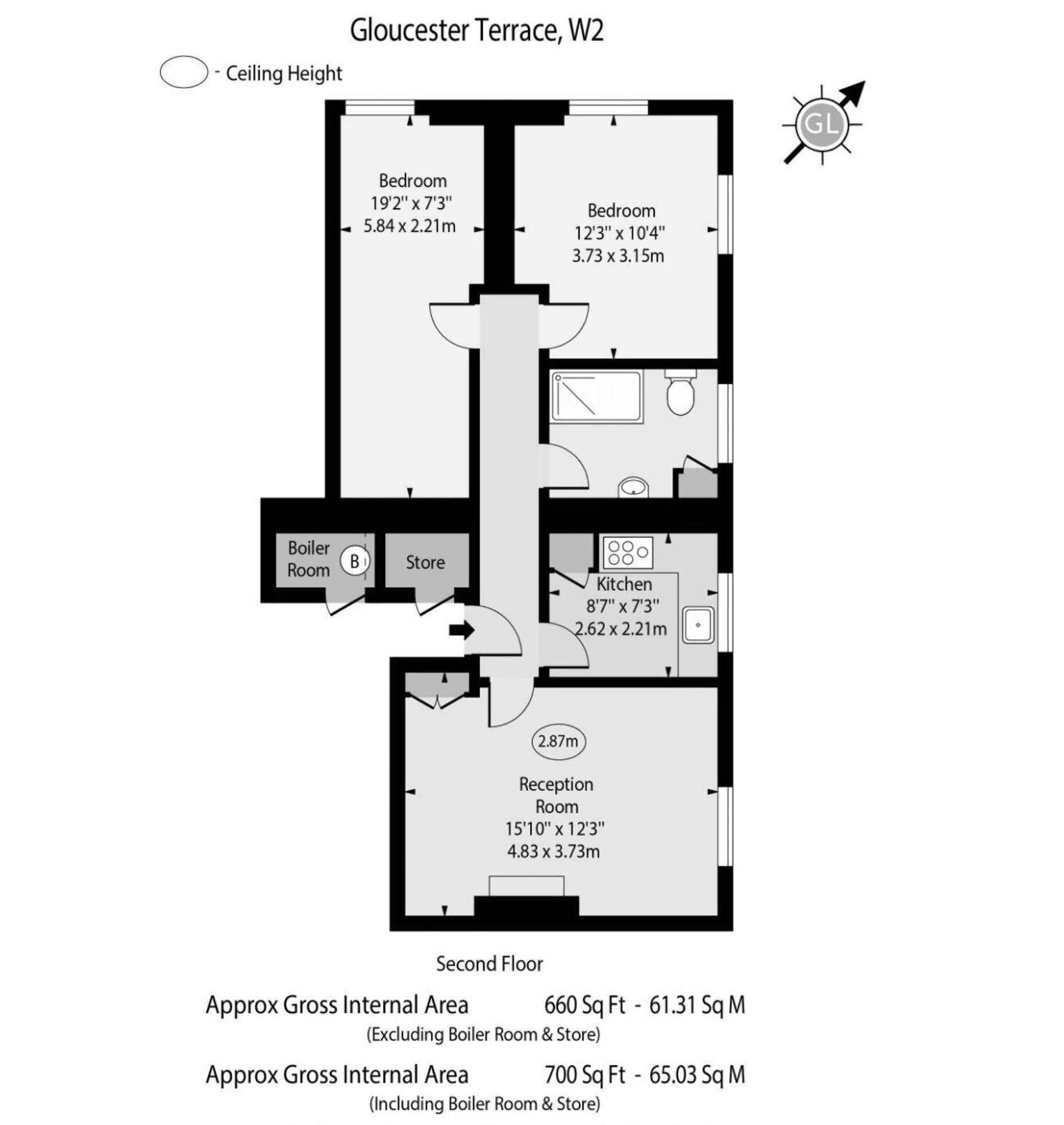 Flat 5 75,, Gloucester Terrace, London floorplan