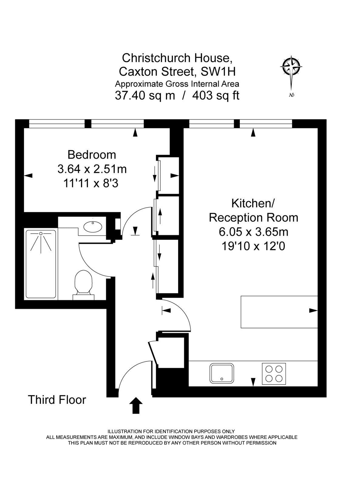 Flat 3,, Christchurch House, St James's Park floorplan