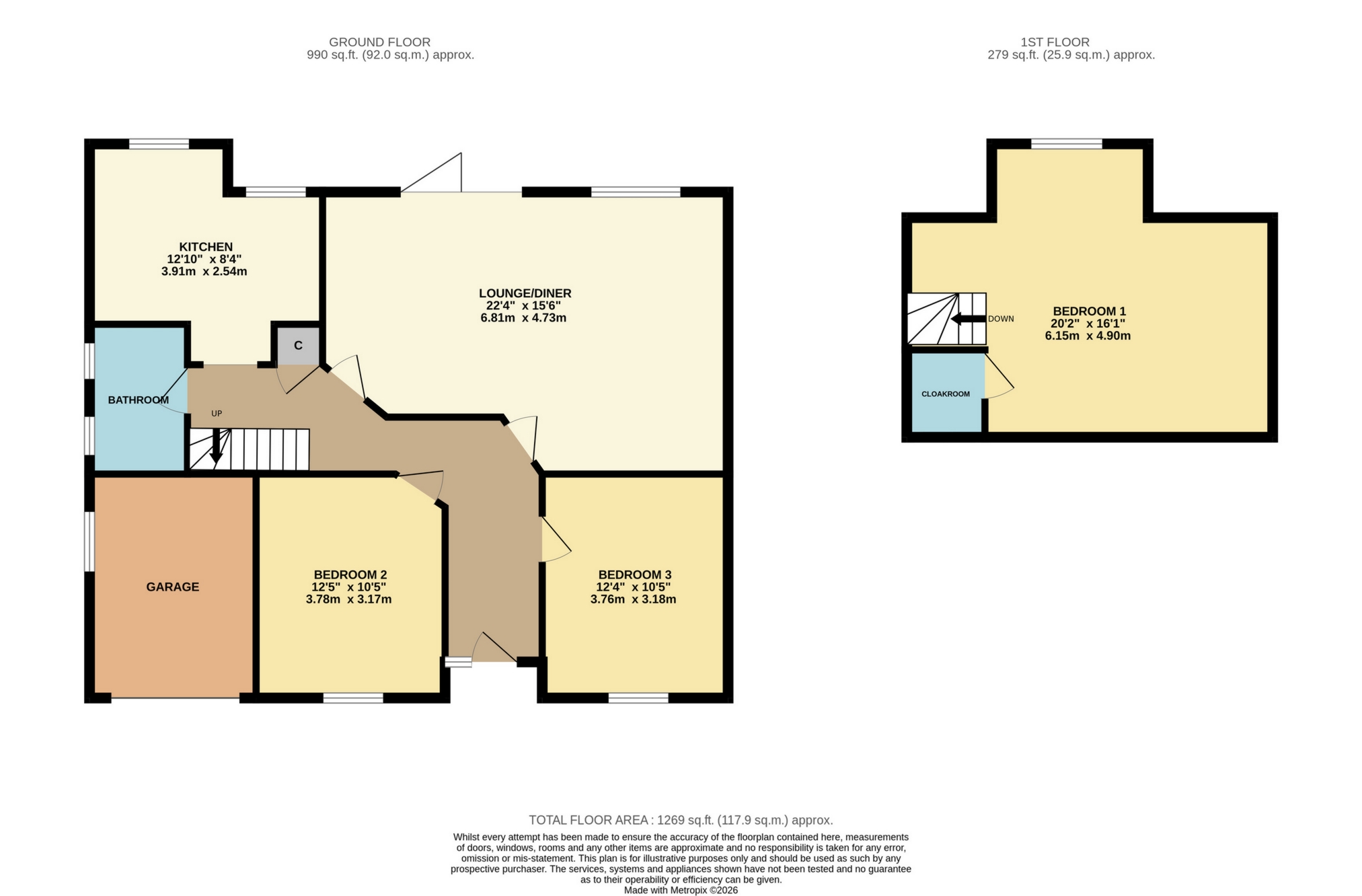 21, Tarratt Road, Yeovil floorplan