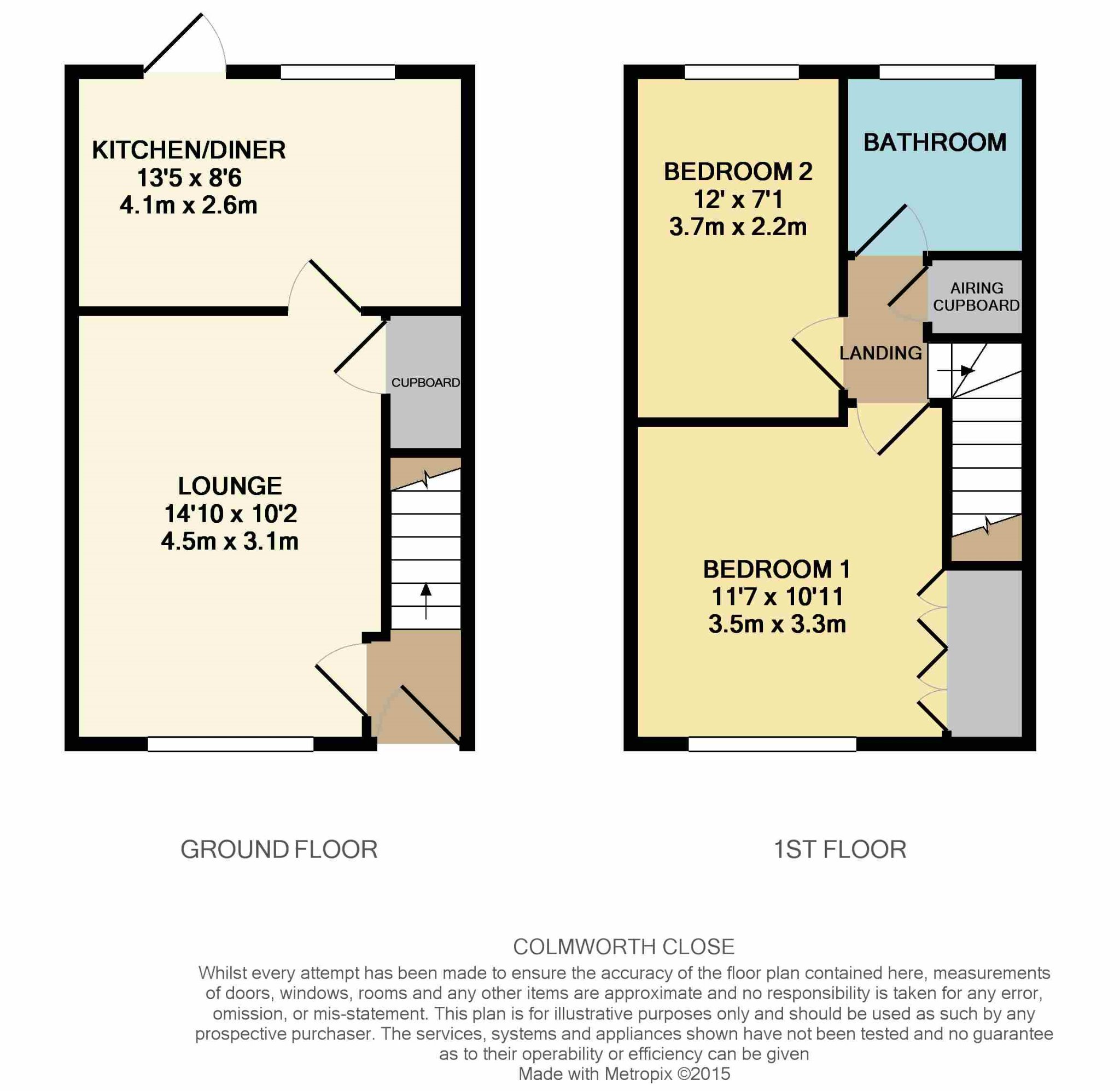 2 Bedrooms Terraced house for sale in Colmworth Close, Lower Earley, Reading RG6