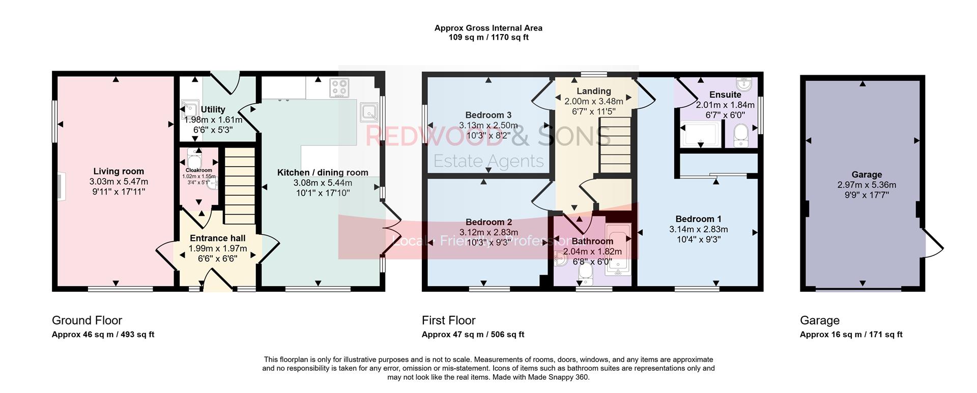 11, Horseshoe Way, Yapton floorplan