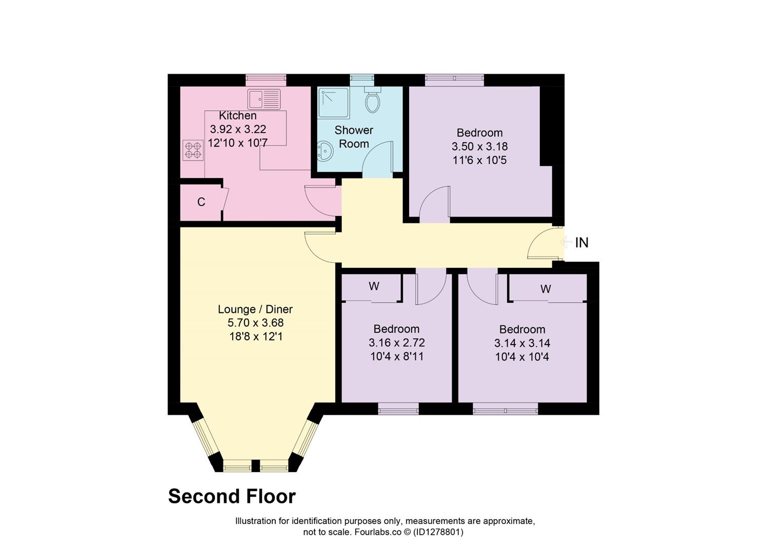 33F, Blackness Avenue, Dundee floorplan