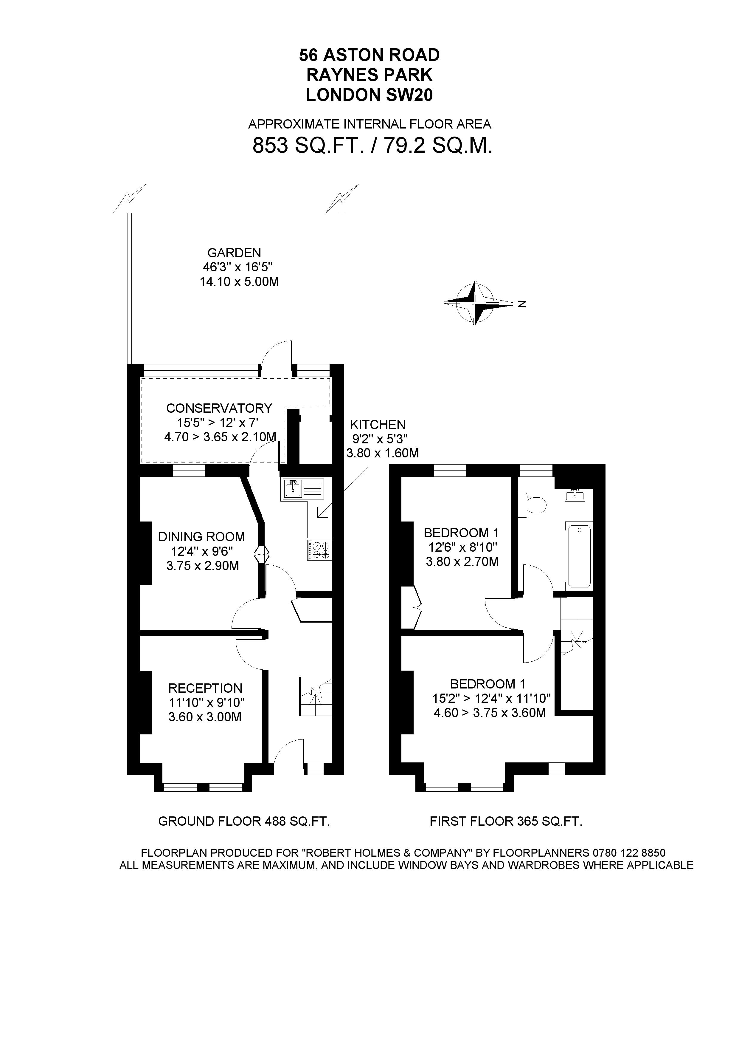 56, Aston Road, London floorplan