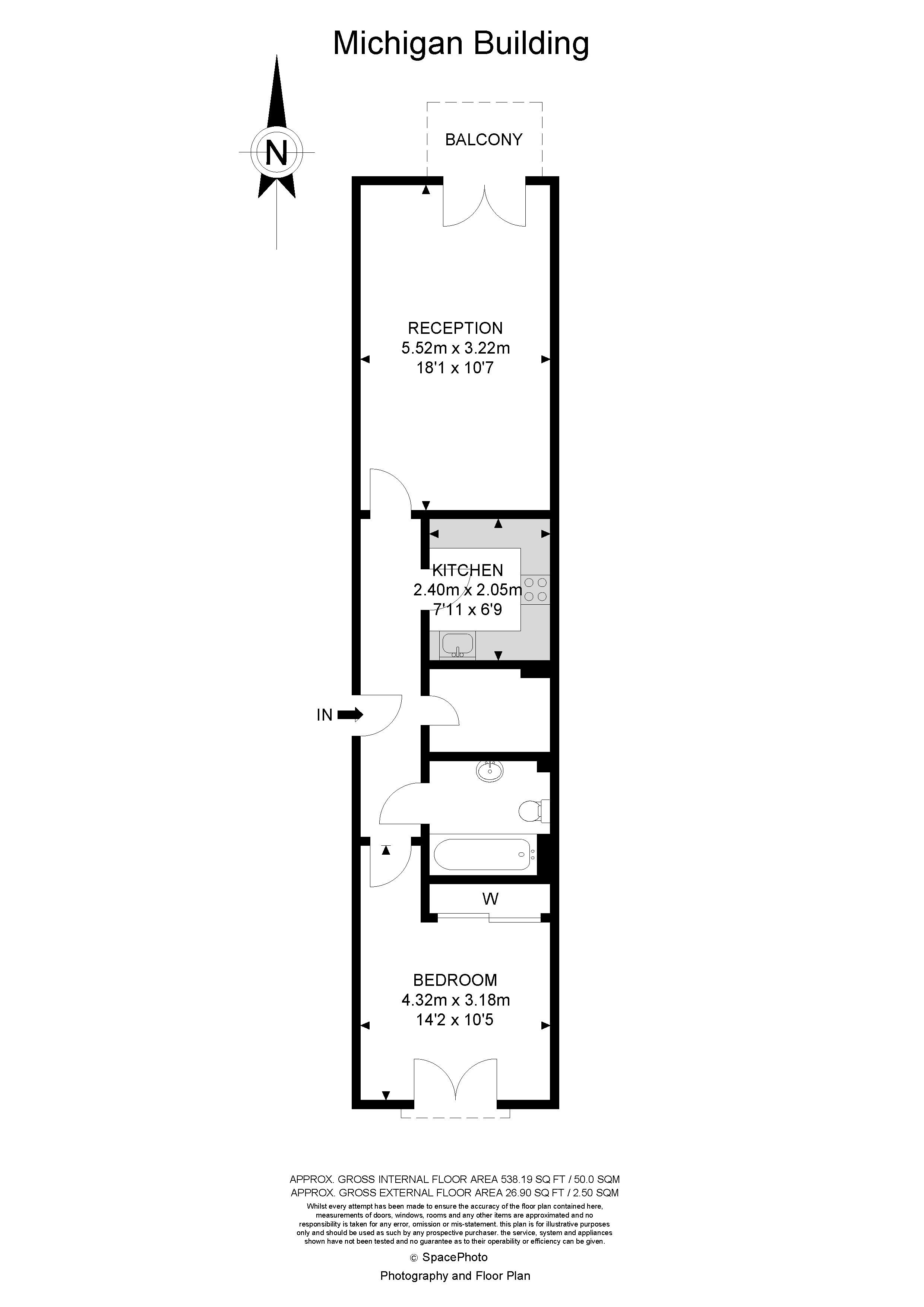 1 Bedrooms Flat for sale in Michigan Building, Biscayne Avenue E14