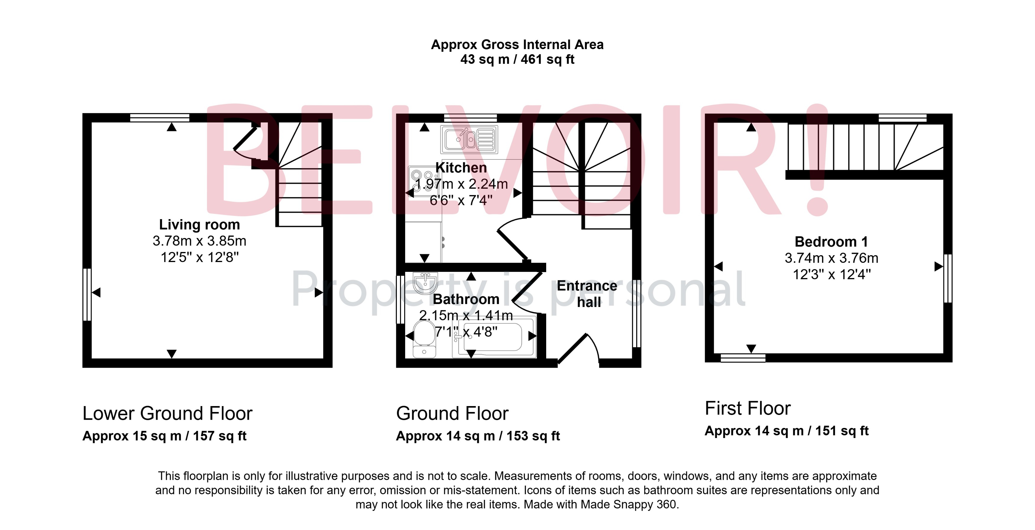 5, 9, Berkeley Place, Cheltenham floorplan