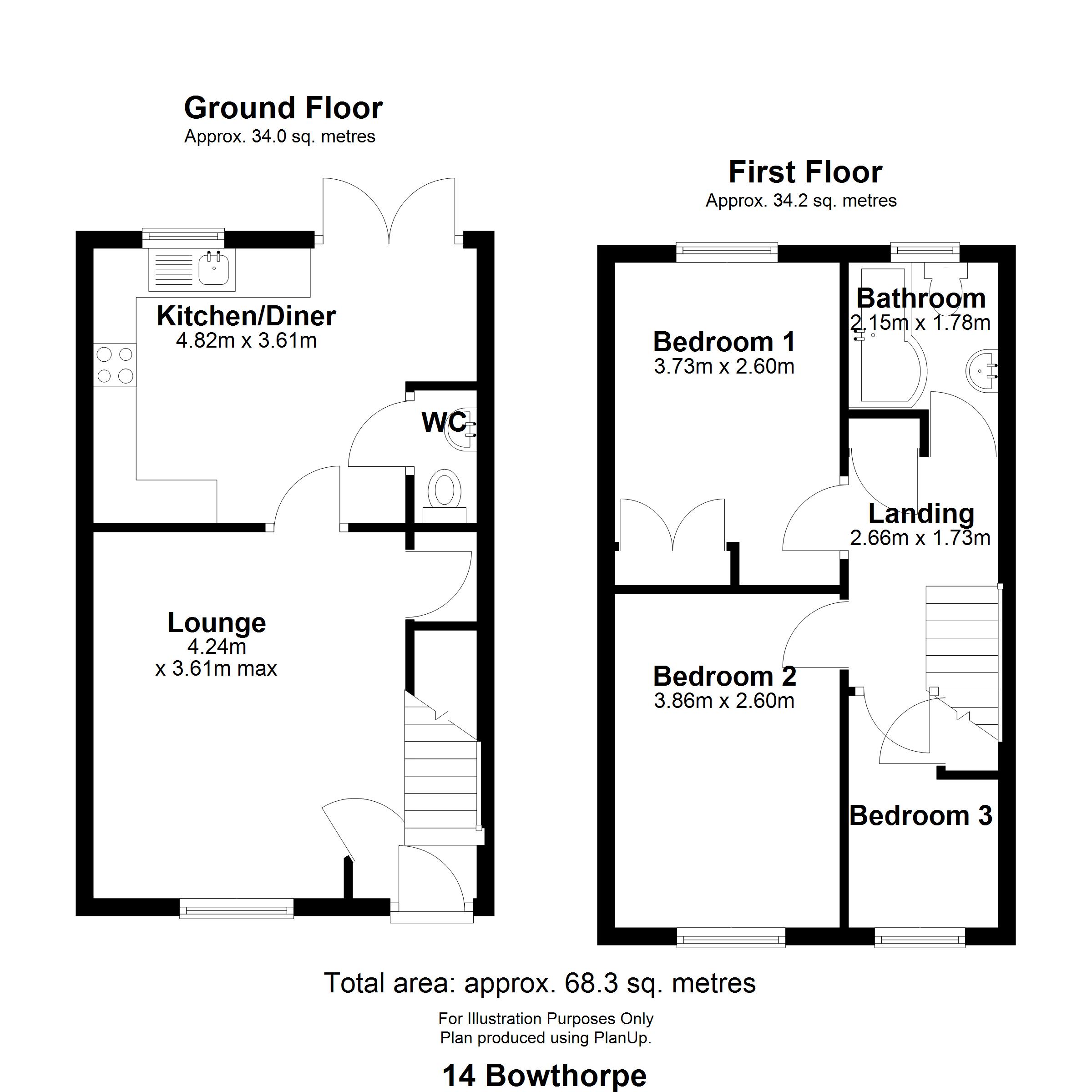 14, Bowthorpe Close, Lincoln floorplan