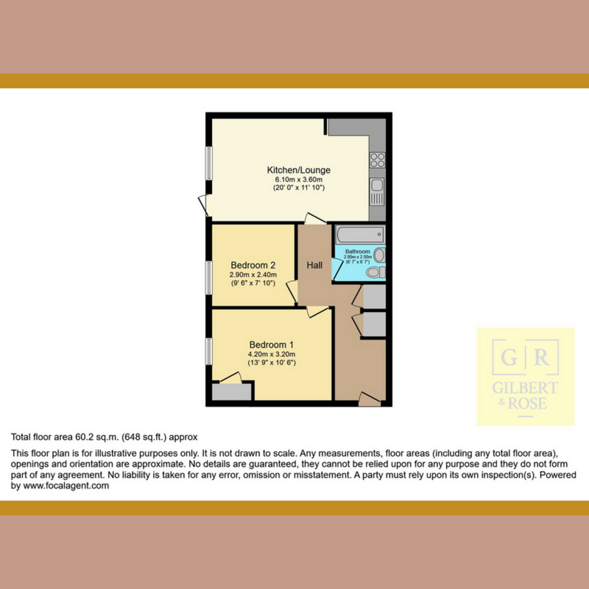 Flat 1, PRINCESS HOUSE, Cole Court, Southend-on-sea floorplan