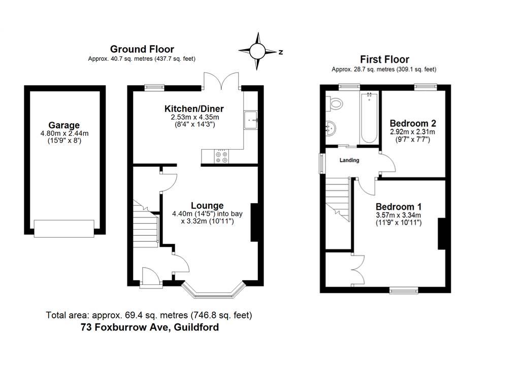 2 Bedrooms  for sale in Foxburrows Avenue, Guildford GU2