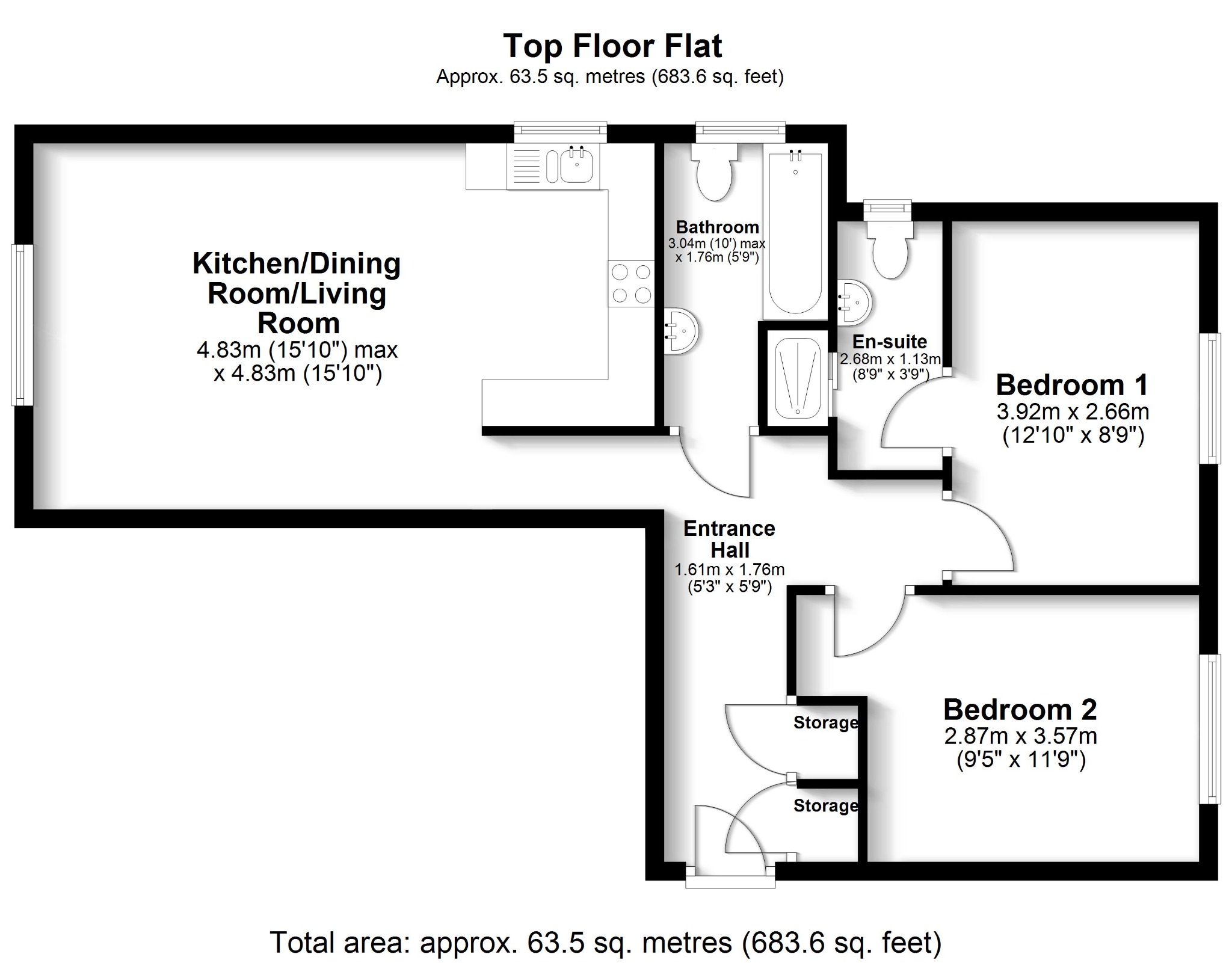 Flat 9 Swanwick House, 1 Montefiore Drive, Southampton floorplan