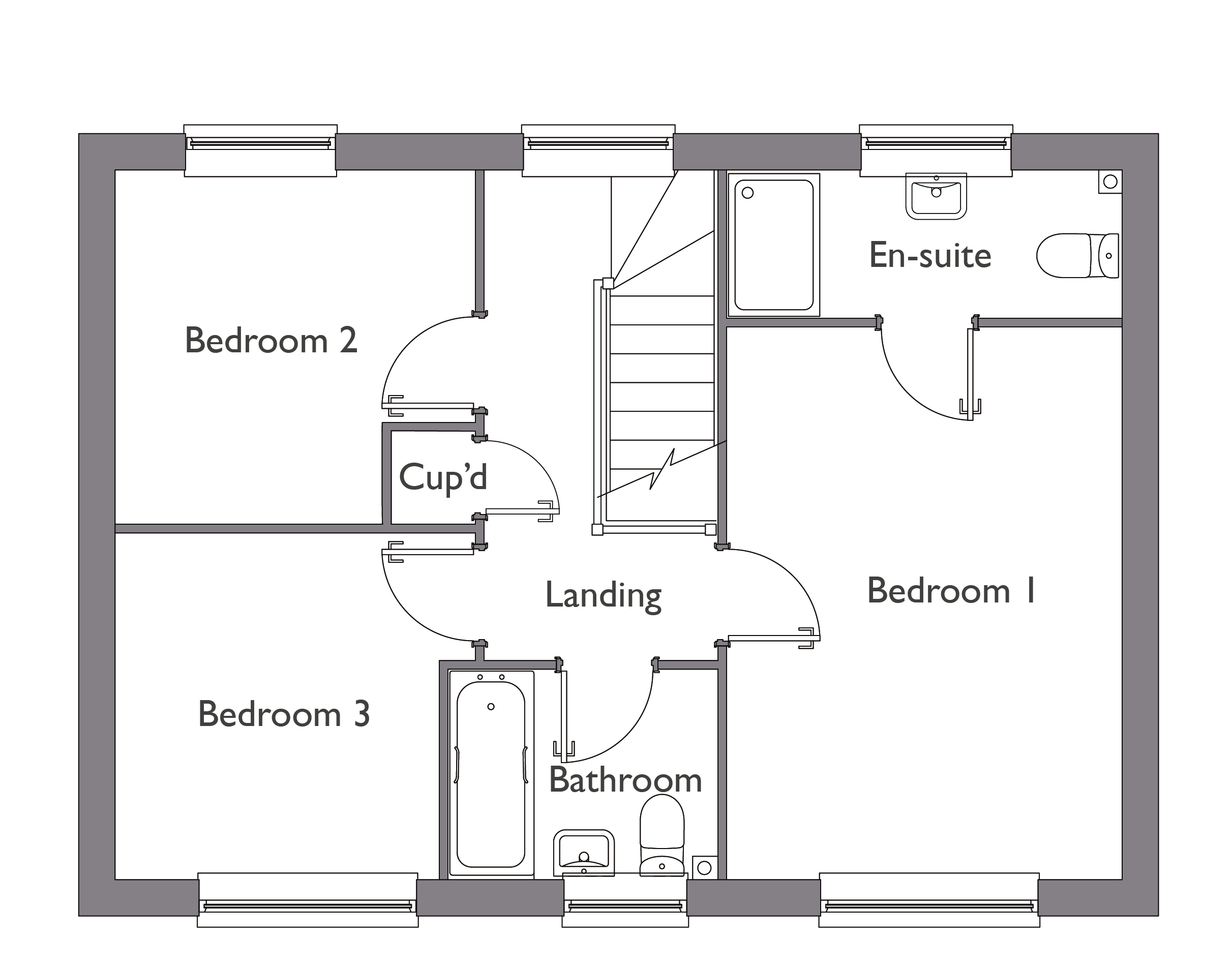 Plot 167 (Thurlton),, The Landings, Halesworth floorplan
