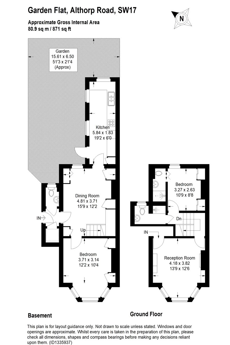 The Garden Flat, 27, Althorp Road, London floorplan