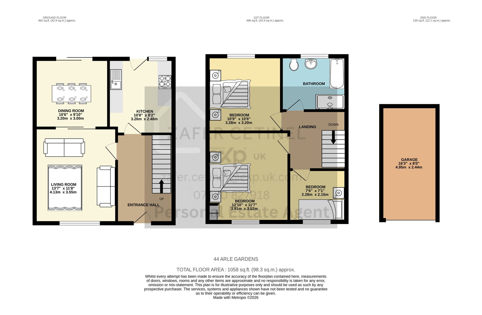 44, Arle Gardens, Cheltenham floorplan