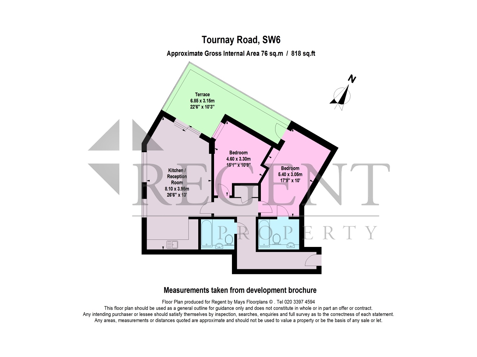 2 Bedrooms Flat to rent in Tournay House, 2 Tournay Road SW6