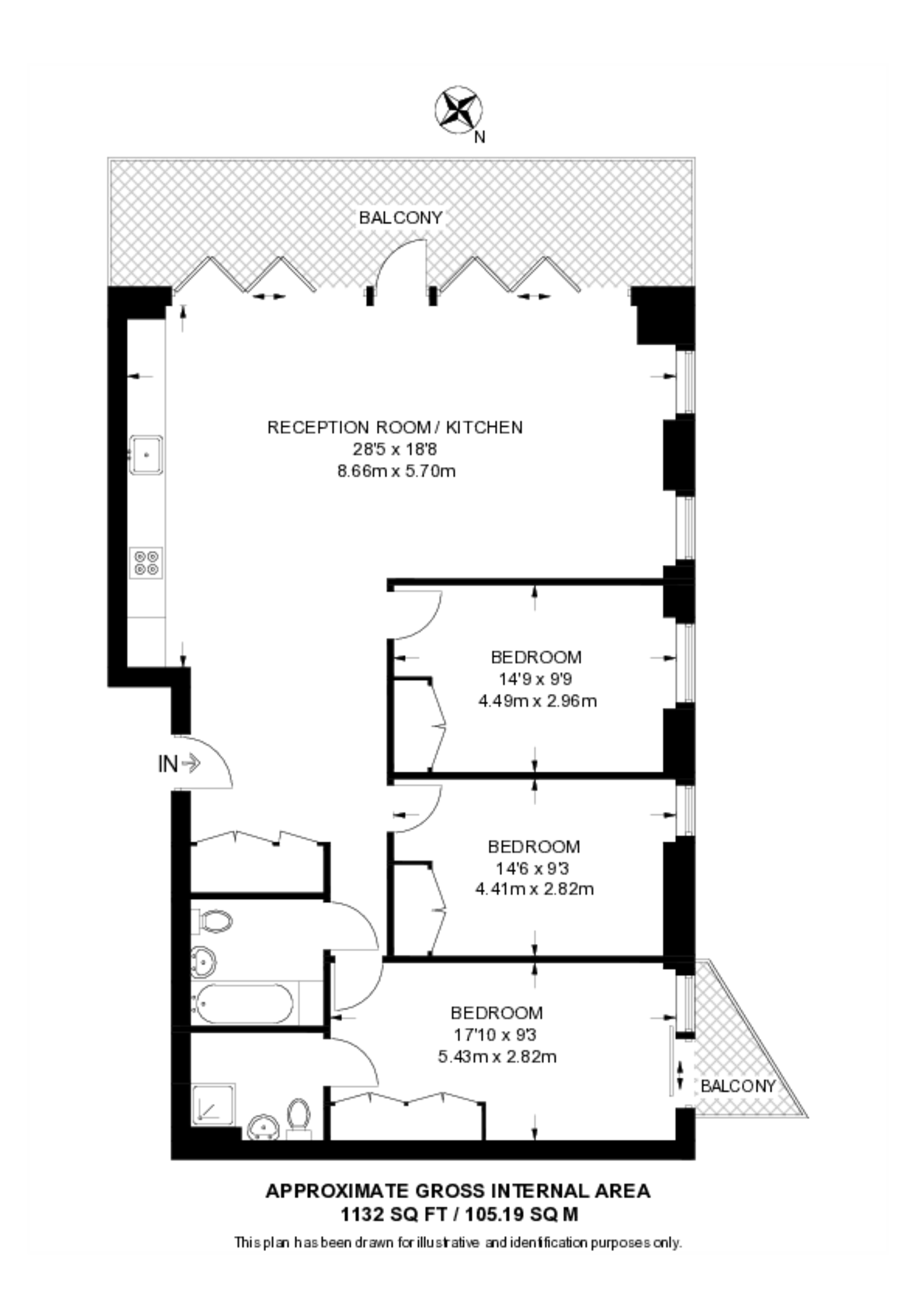Carrick House, Royal Docks floorplan