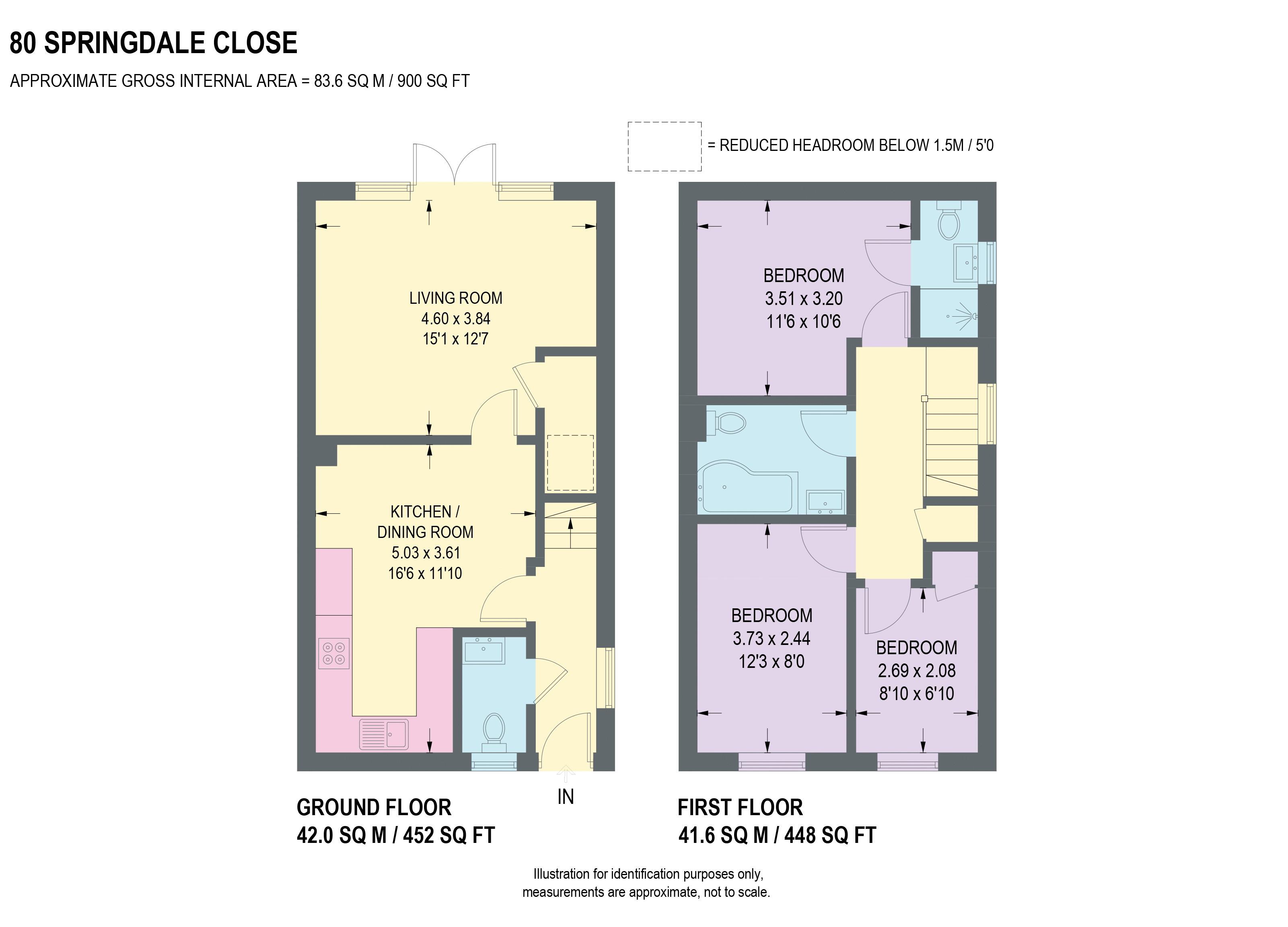 80, Springvale Close, Chesterfield floorplan
