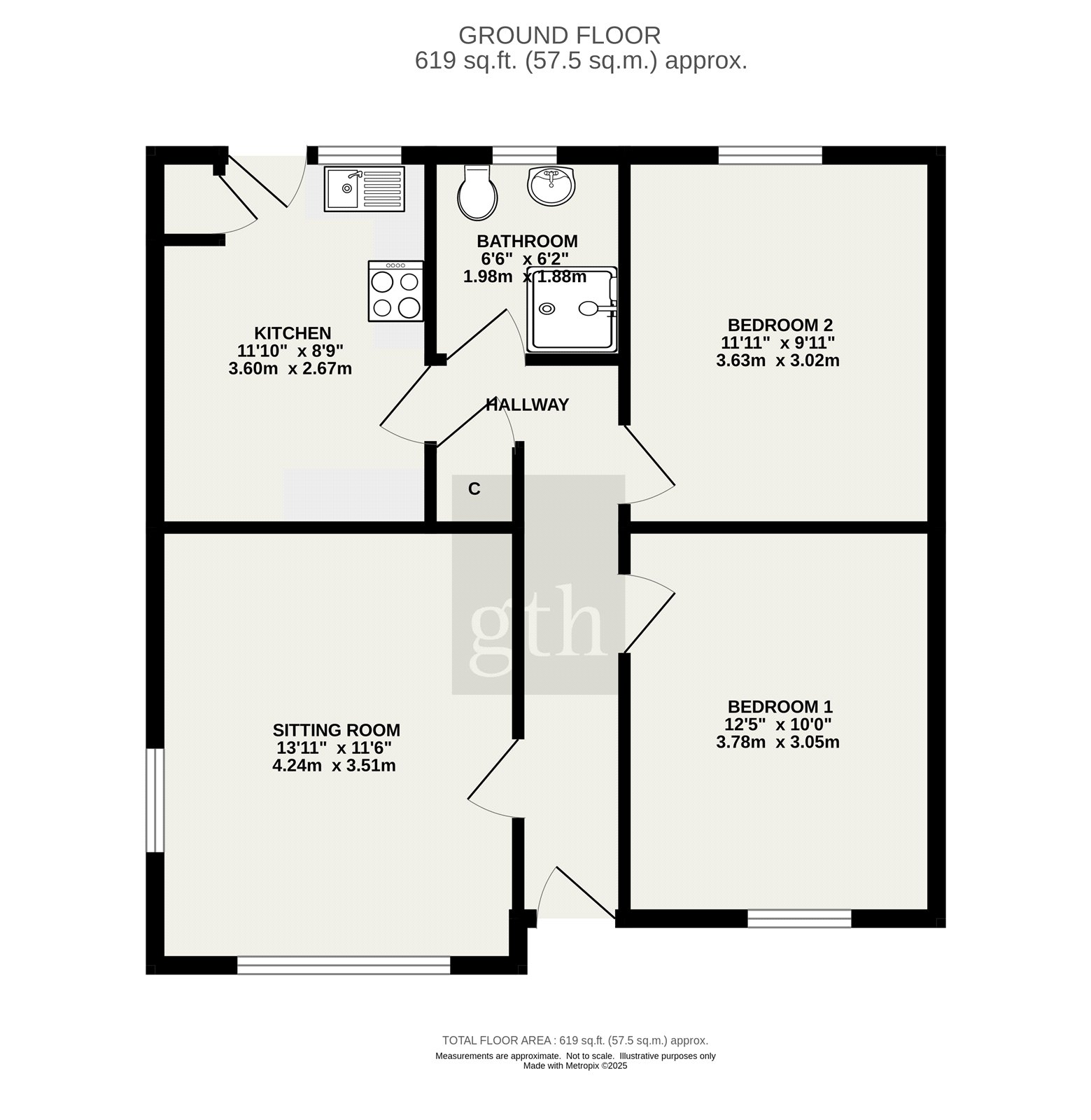 12, Vicarage Close, Chard floorplan