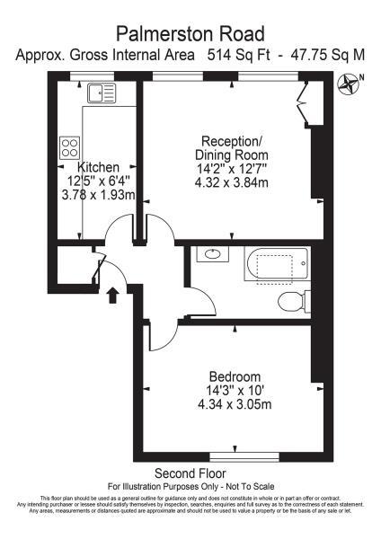 Flat C, 42, Palmerston Road, London floorplan