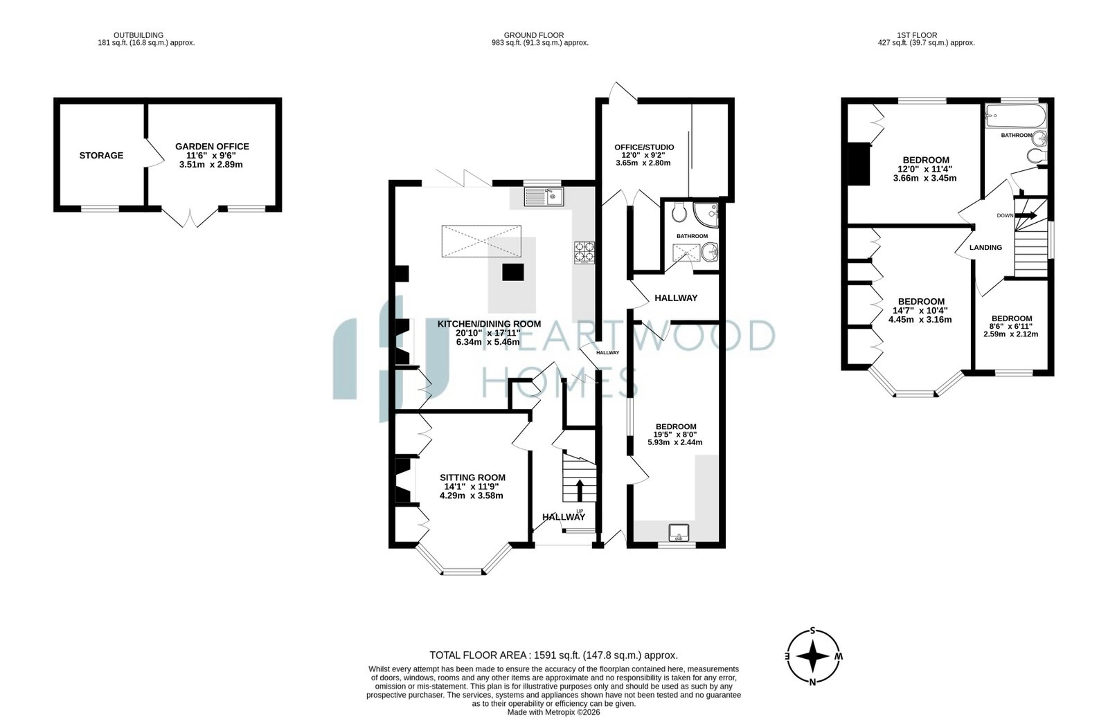 68, Bramble Road, Hatfield floorplan